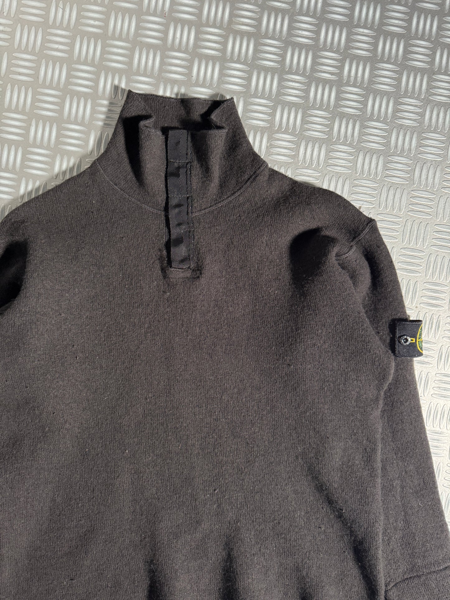 Early 2000's Stone Island Knitted 1/4 Pop Collar