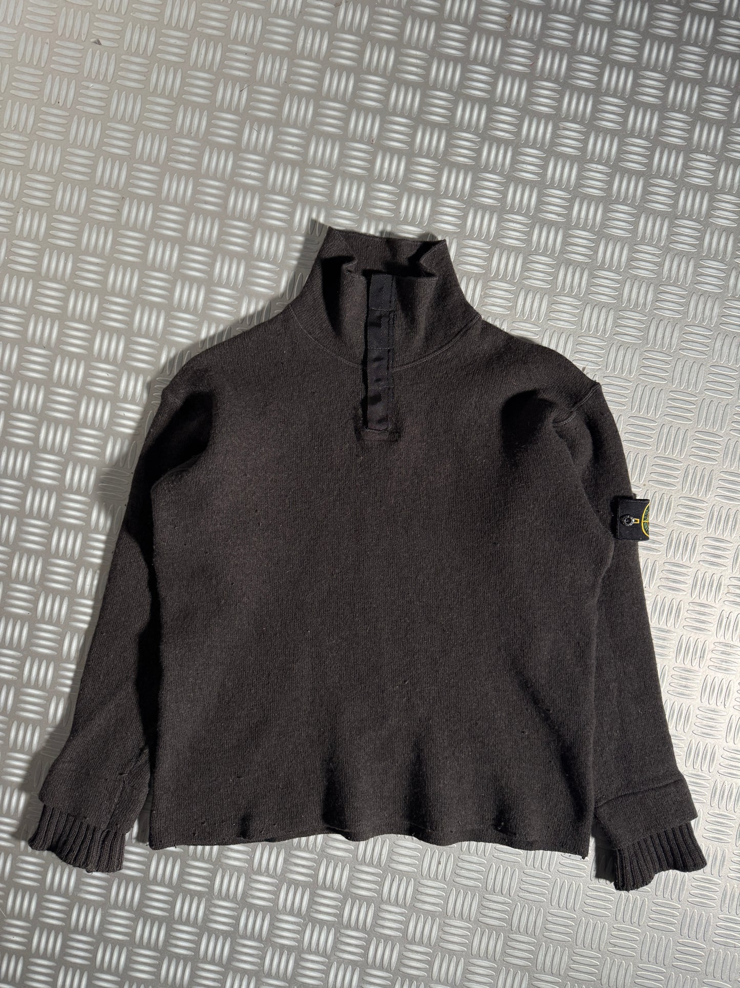 Early 2000's Stone Island Knitted 1/4 Pop Collar