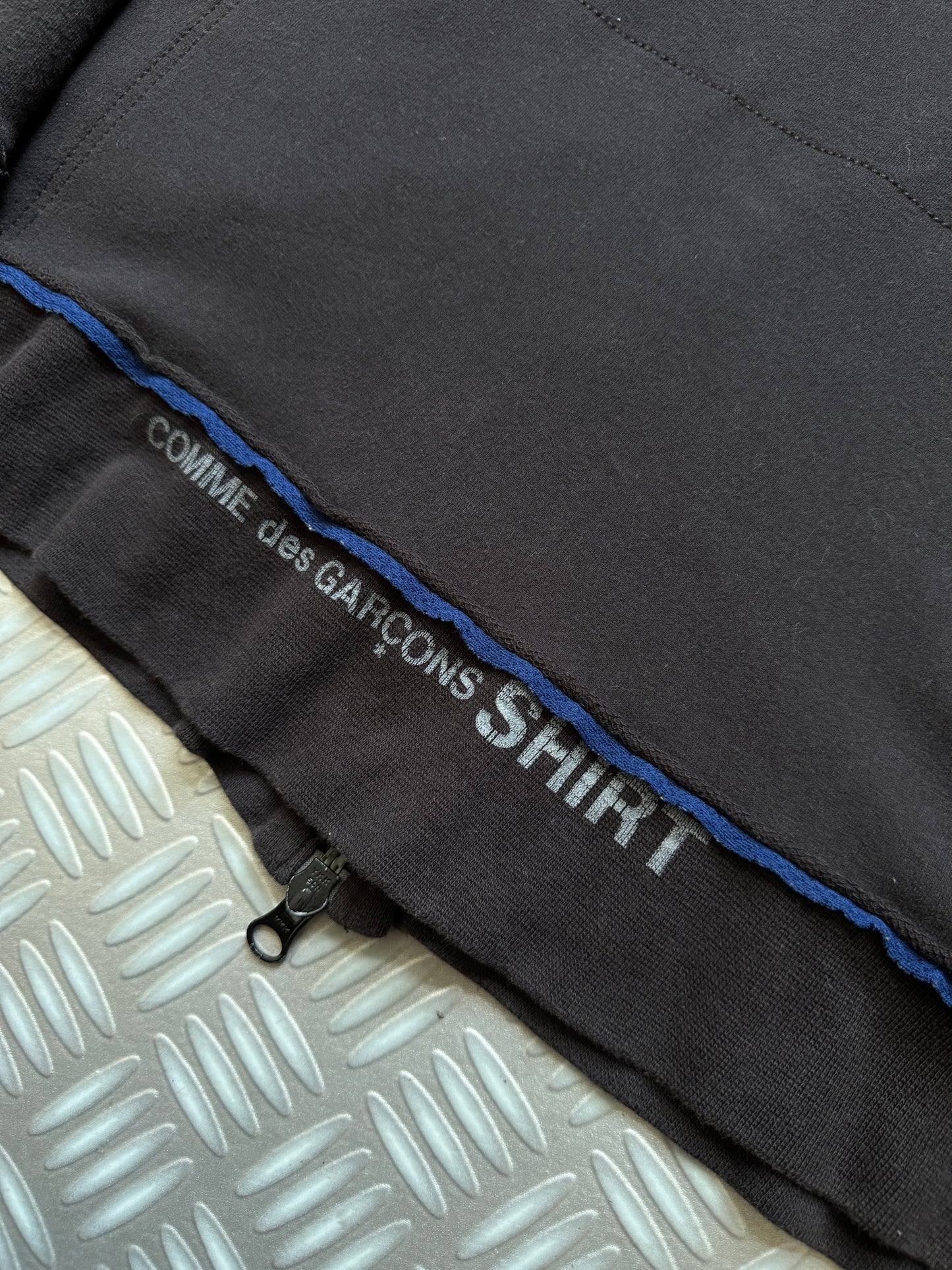 Early 2000's Comme Des Garcons SHIRT Mesh Raw Edge Track Jacket