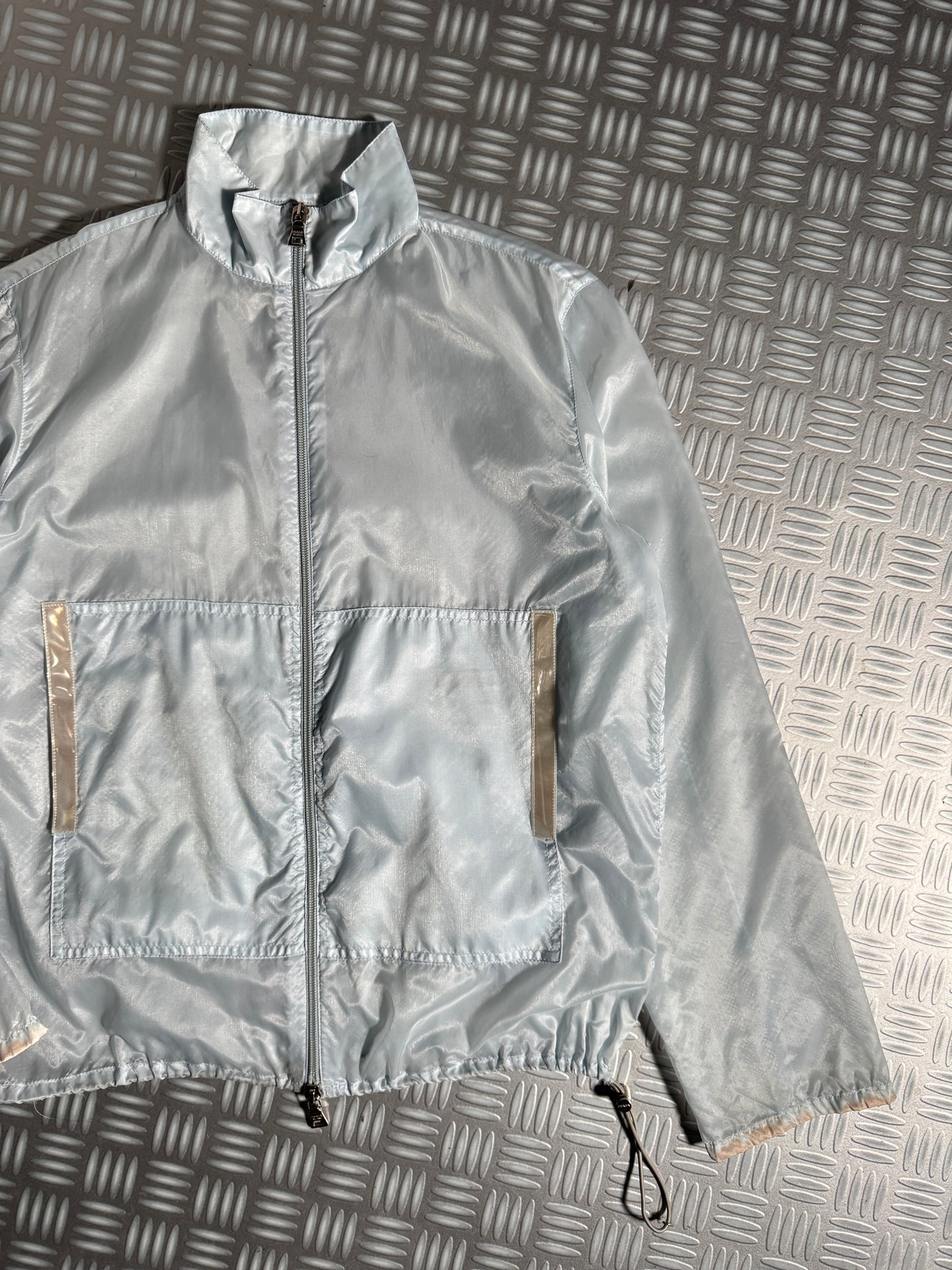 SS00' Prada Sport Baby Blue Cropped Semi Transparent 3M Jacket