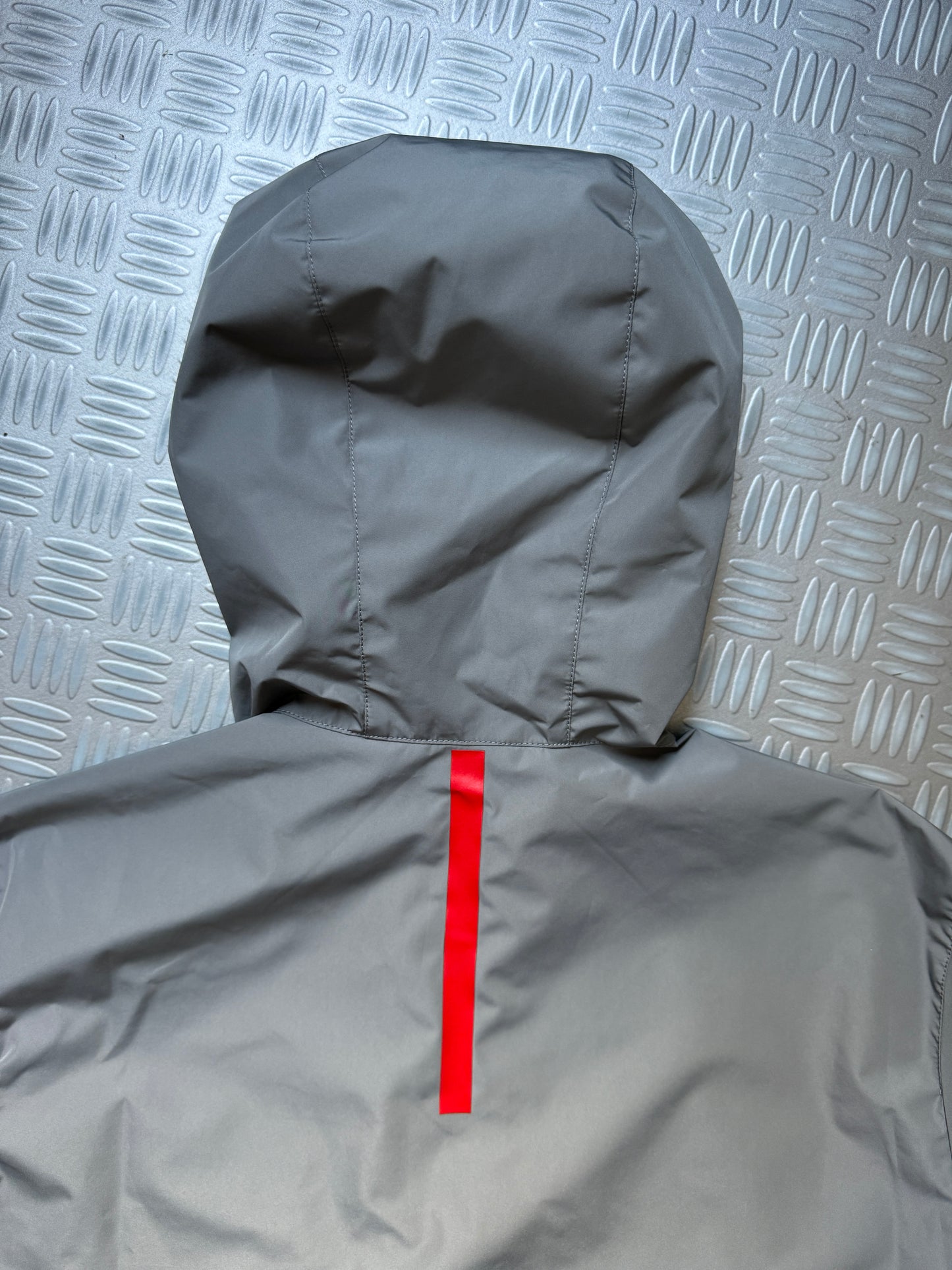 Prada Luna Rossa Metallic Grey Waterproof Shell Jacket - Small & Large