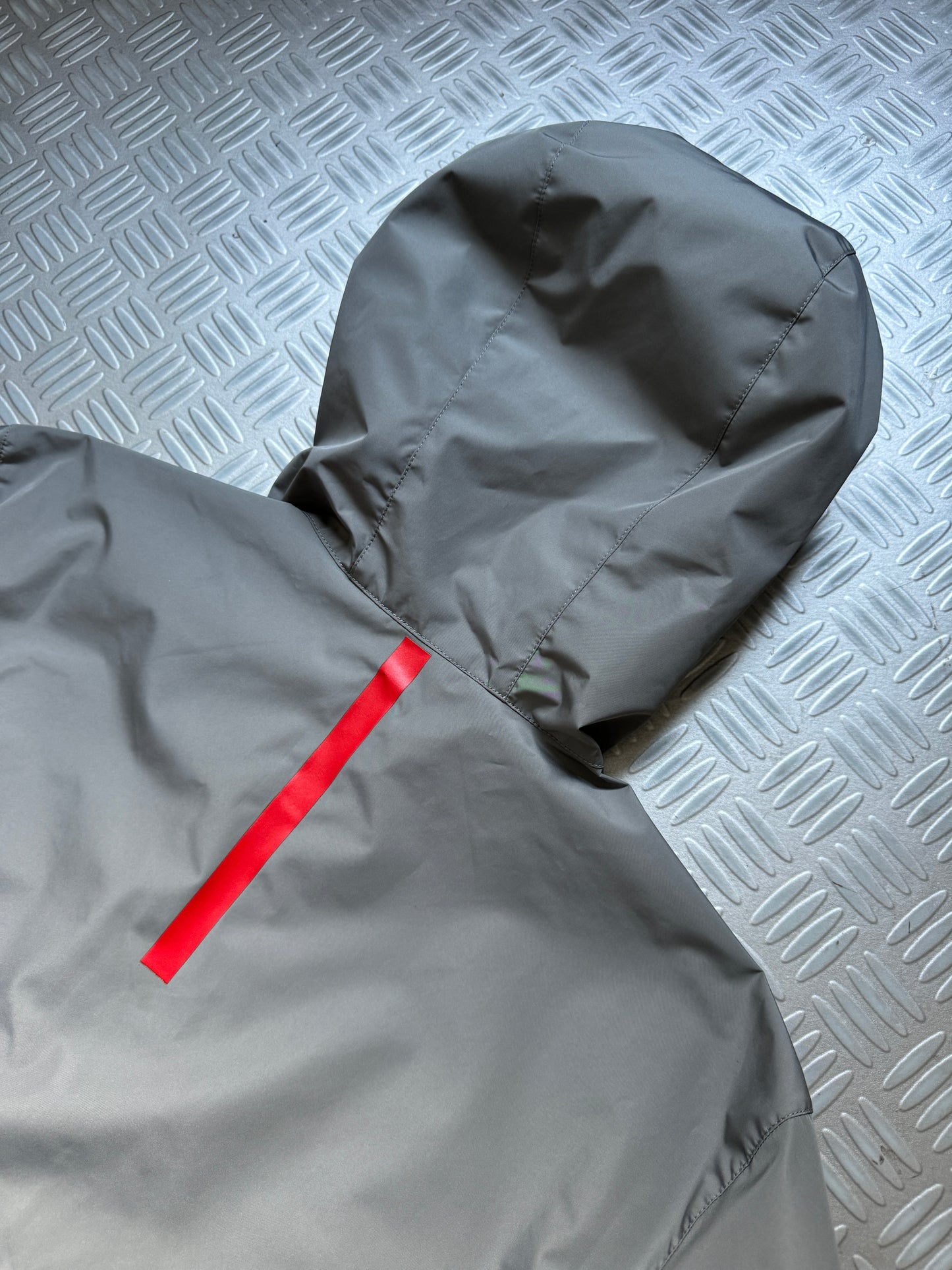 Prada Luna Rossa Metallic Grey Waterproof Shell Jacket - Small & Large