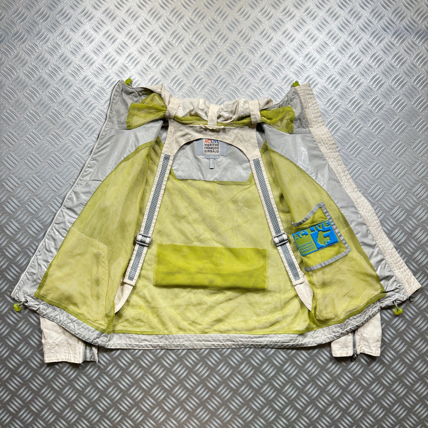 Early 2000's Marithe + Francois Girbaud Act Live Technical Back Pack Strap Jacket