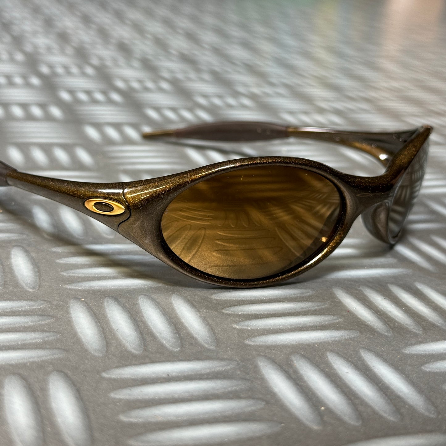 1990's Oakley Eye Jacket Bronze/Gold Sunglasses