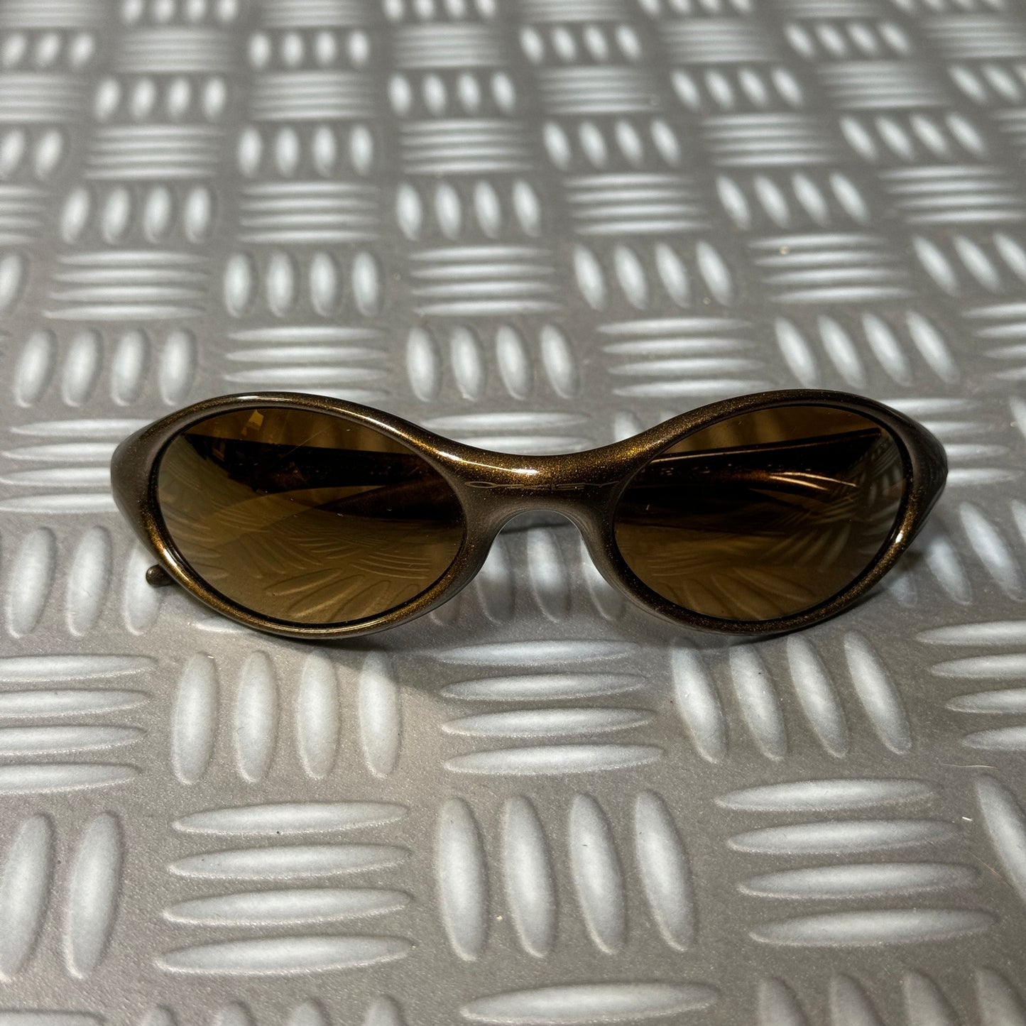 1990's Oakley Eye Jacket Bronze/Gold Sunglasses