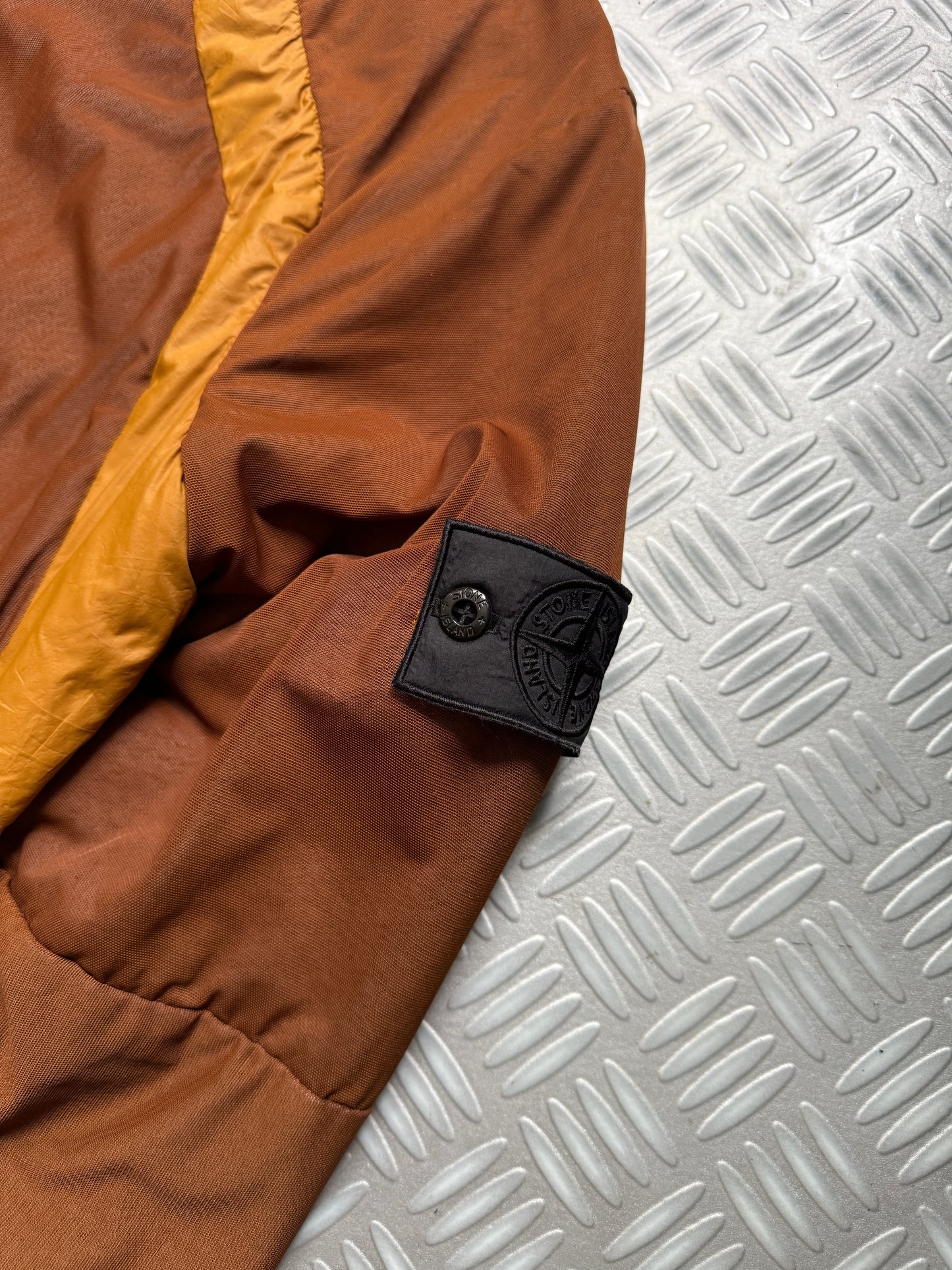 Stone Island Shadow Project Burnt Orange Outer Honeycomb Mesh Layer Panelled Jacket