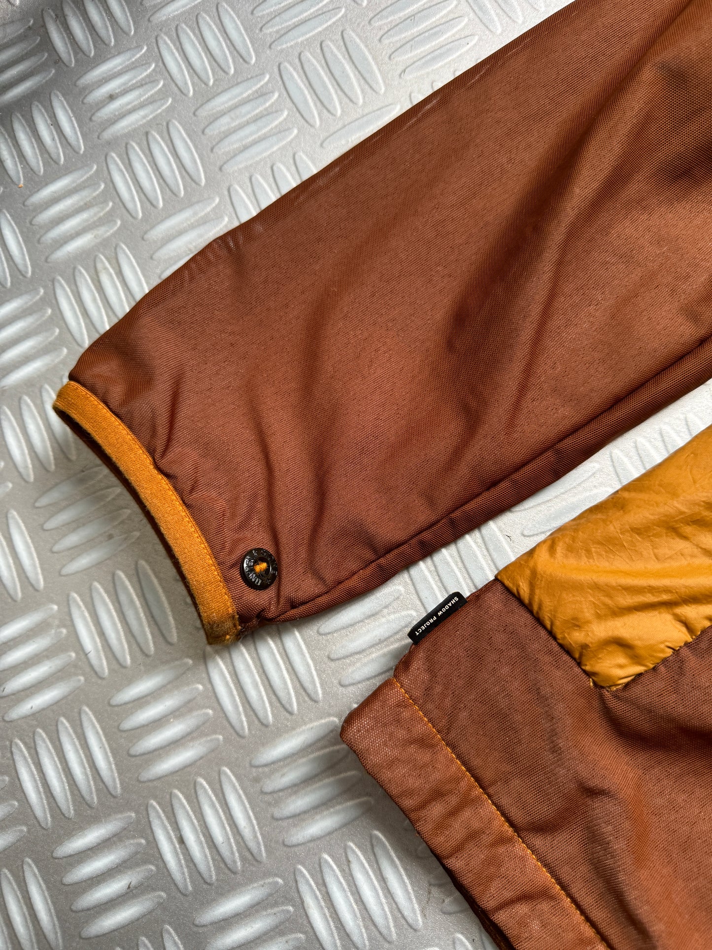 Stone Island Shadow Project Burnt Orange Outer Honeycomb Mesh Layer Panelled Jacket