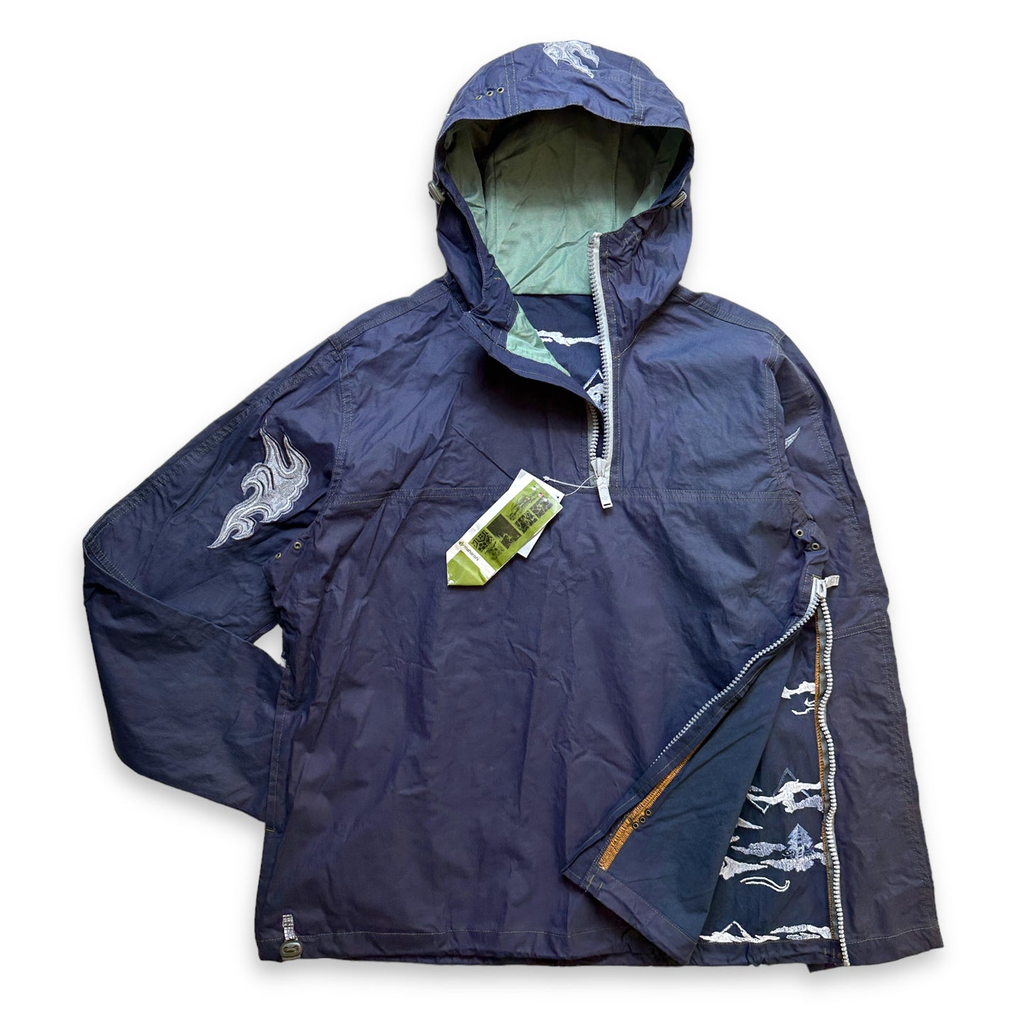 Maharishi Mountain & Cloud Pull en coton ciré brodé - Très grand