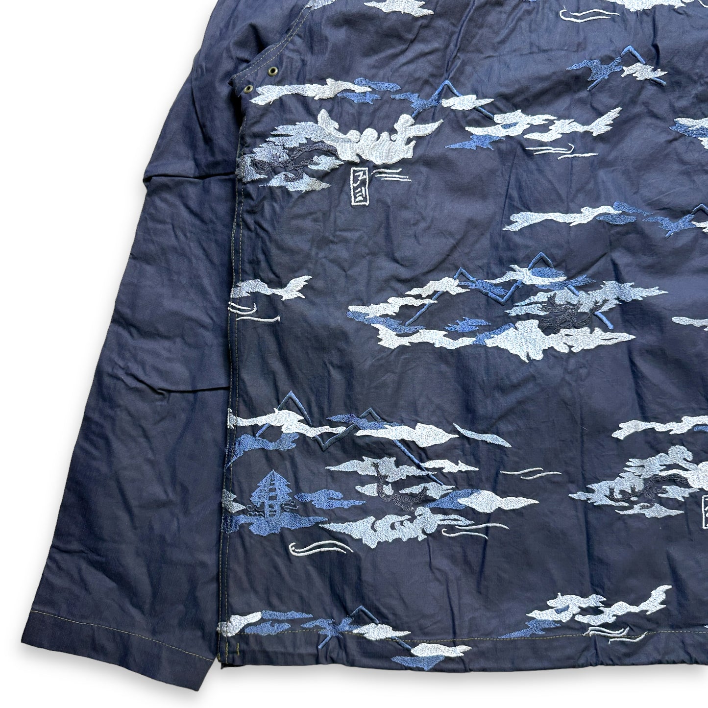 Maharishi Mountain & Cloud Pull en coton ciré brodé - Très grand