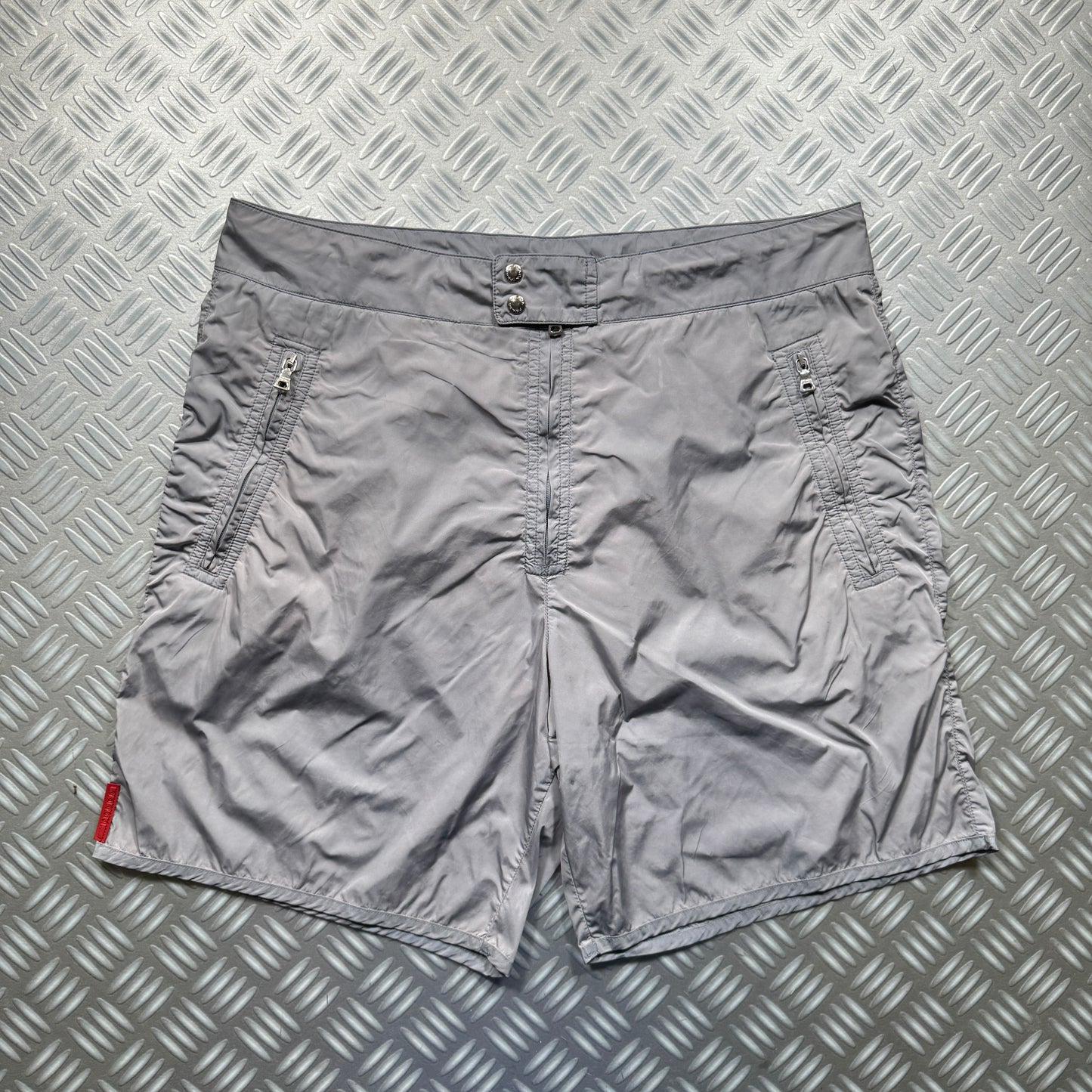 Early 2000's Prada Sport Silver Shimmer Shorts