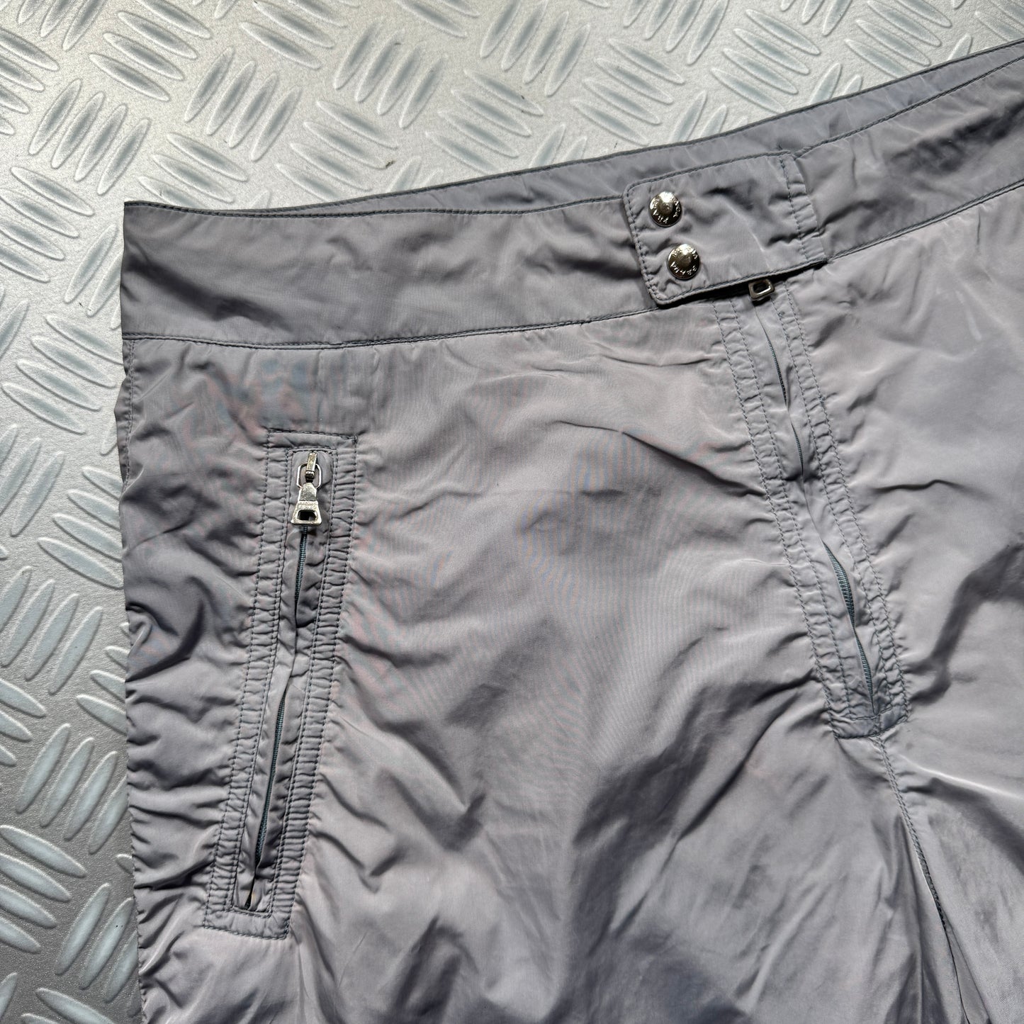 Early 2000's Prada Sport Silver Shimmer Shorts