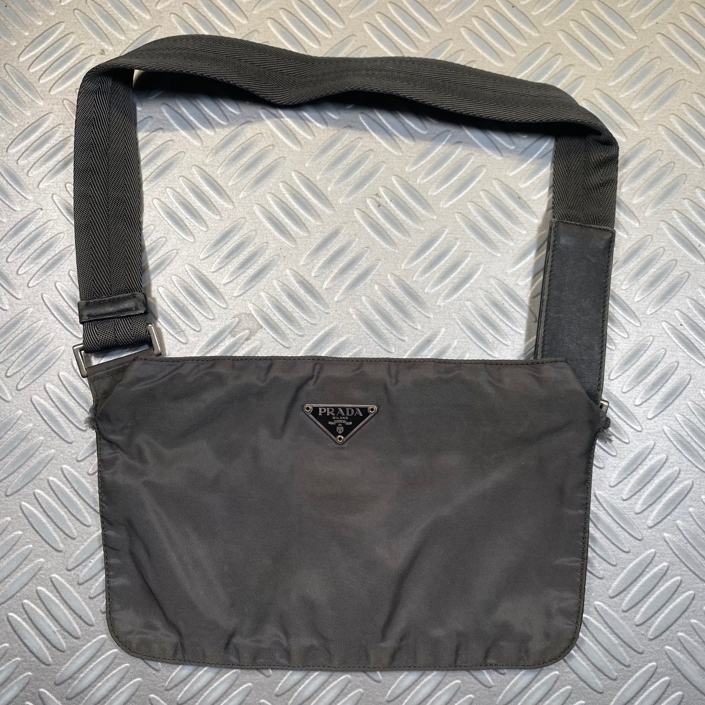 Prada Mainline Grey Side Bag