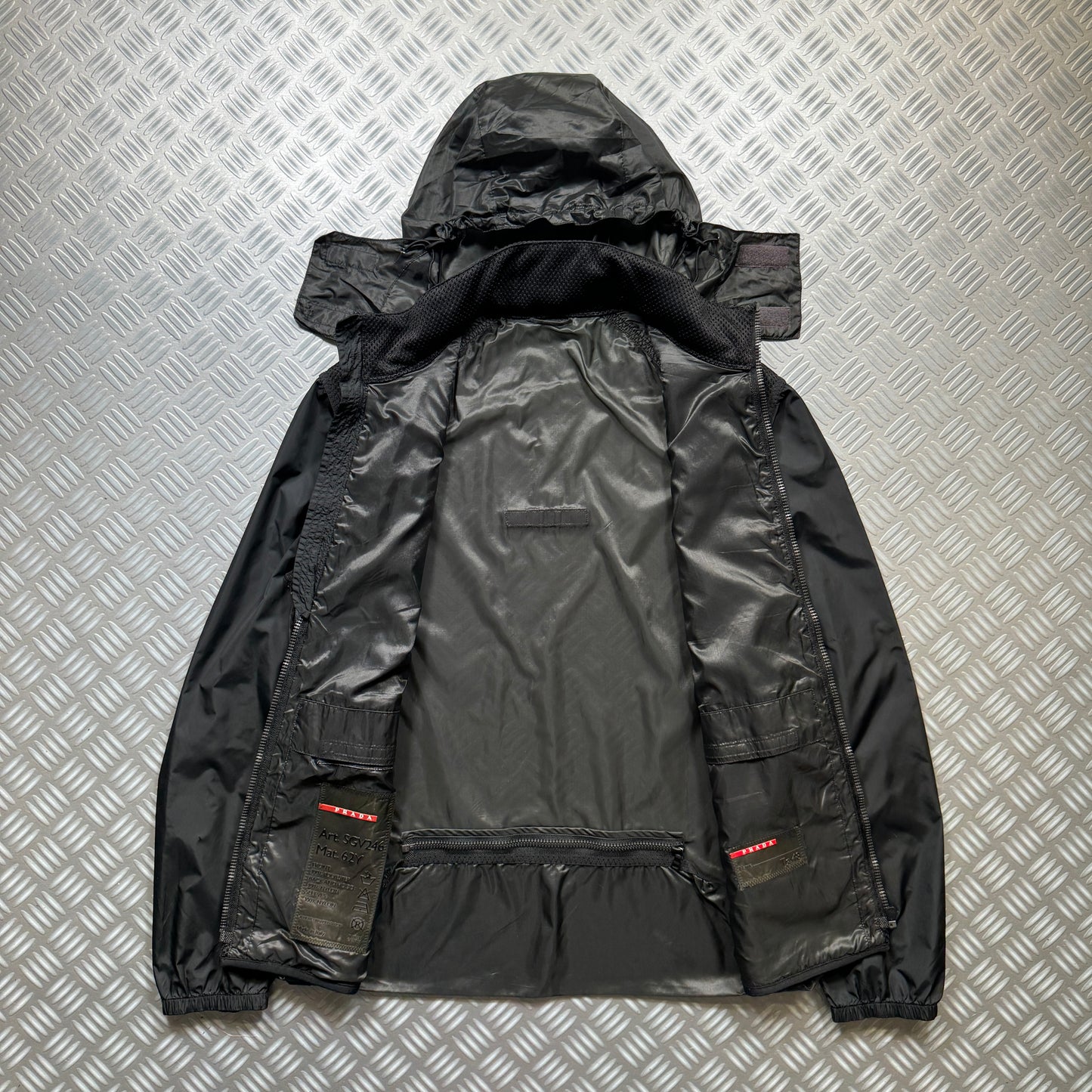 SS00’ Prada Sport Semi-Transparent Back Heavy Duty Mesh Jacket