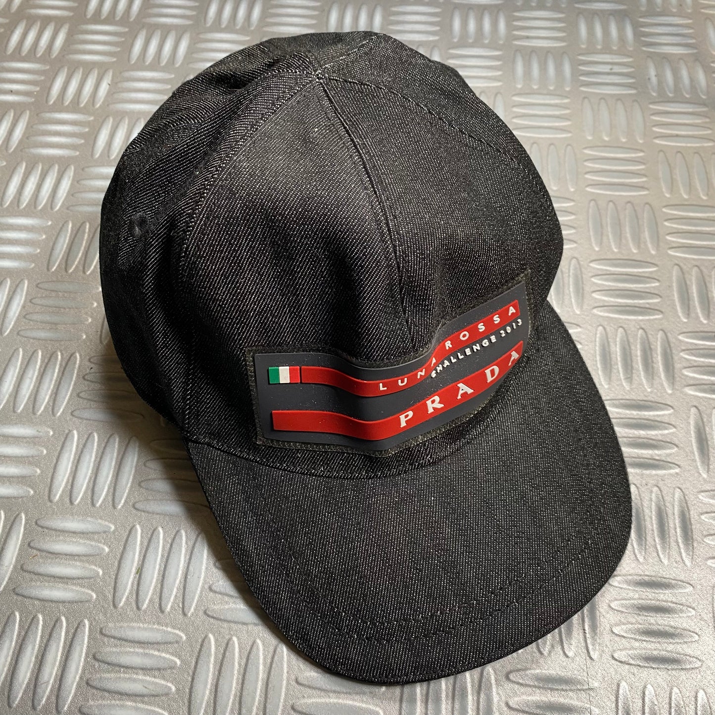 Prada Luna Rossa Denim Cap