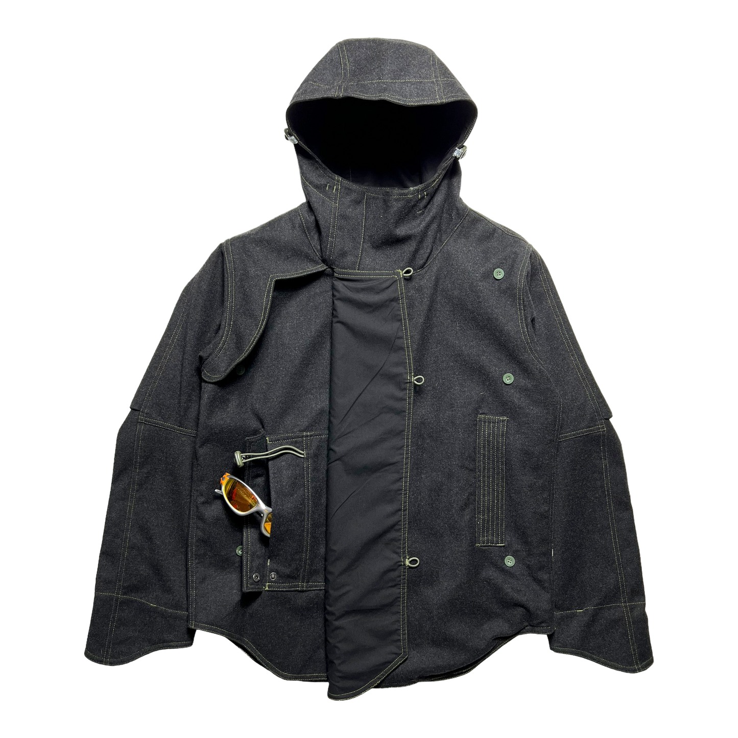 Late 90's Maharishi Panelled Loro Piana Wool Storm System Jacket - Extra Large