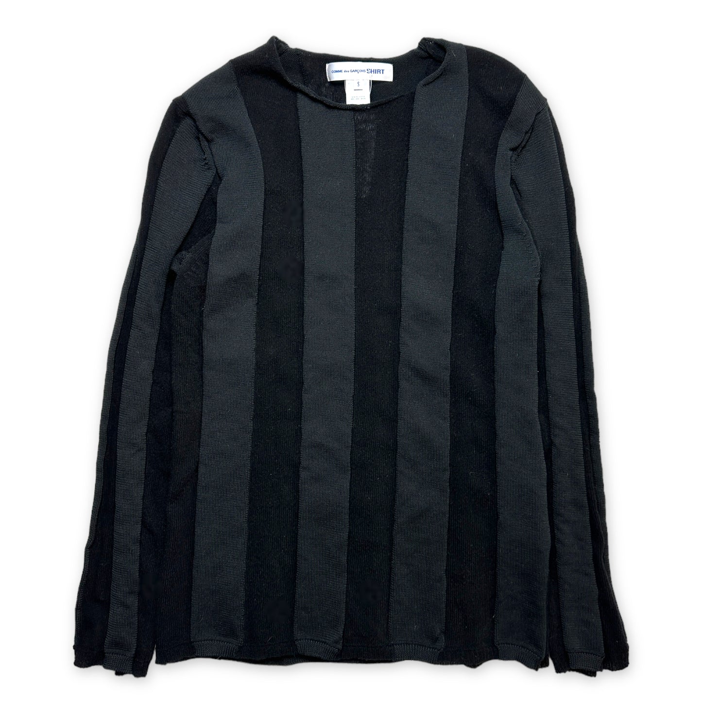 Comme Des Garcons SHIRT Feather Weight Striped Knit Sweater - Small