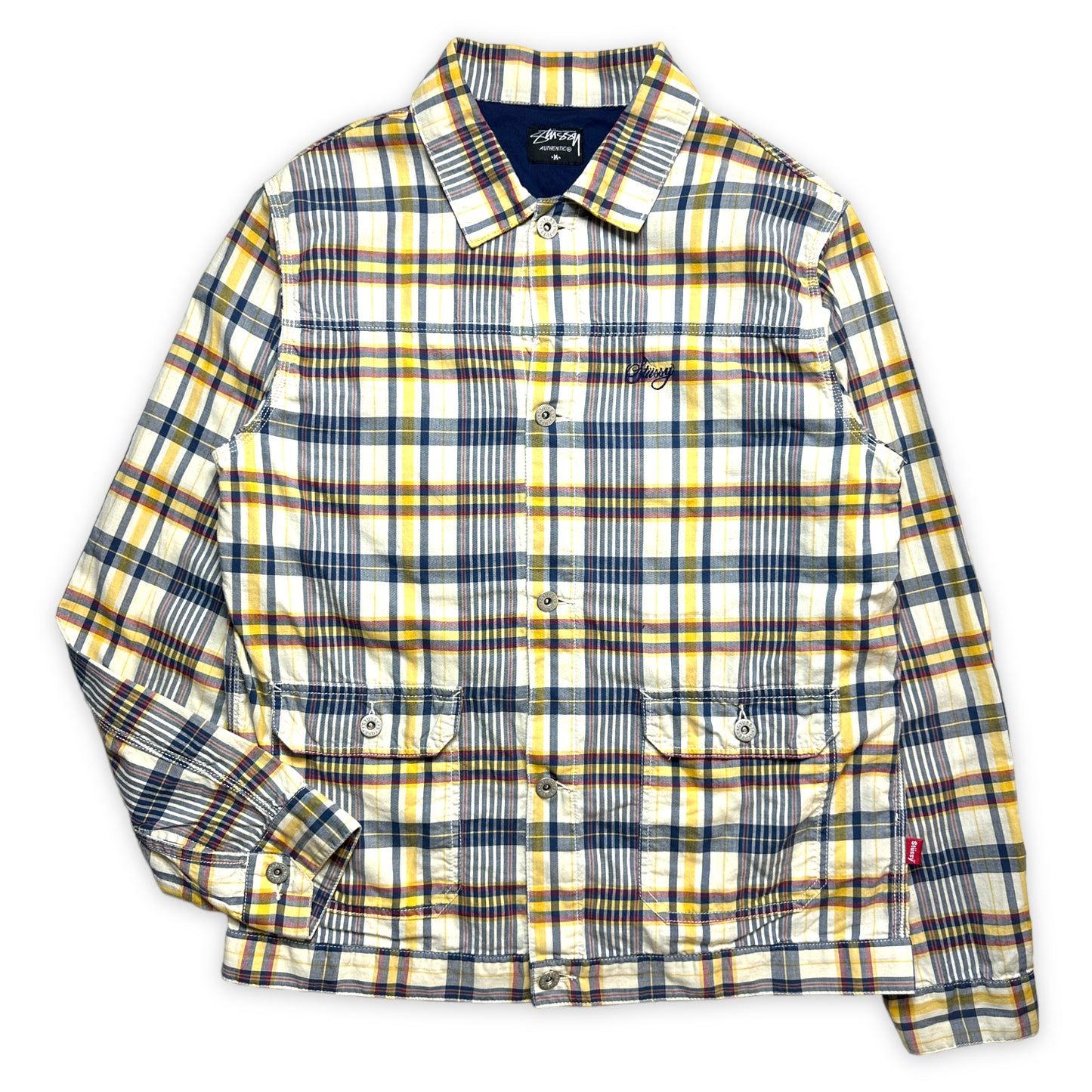 Early 2000's Stüssy Plaid Jacket - Medium