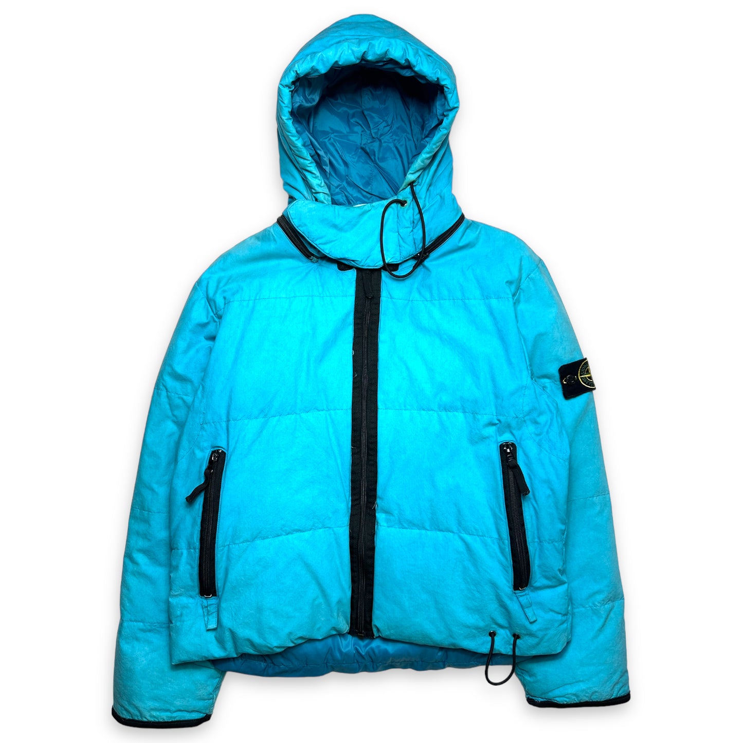 Early 2000's Stone Island Waxed Cotton Down Jacket - Small / Medium