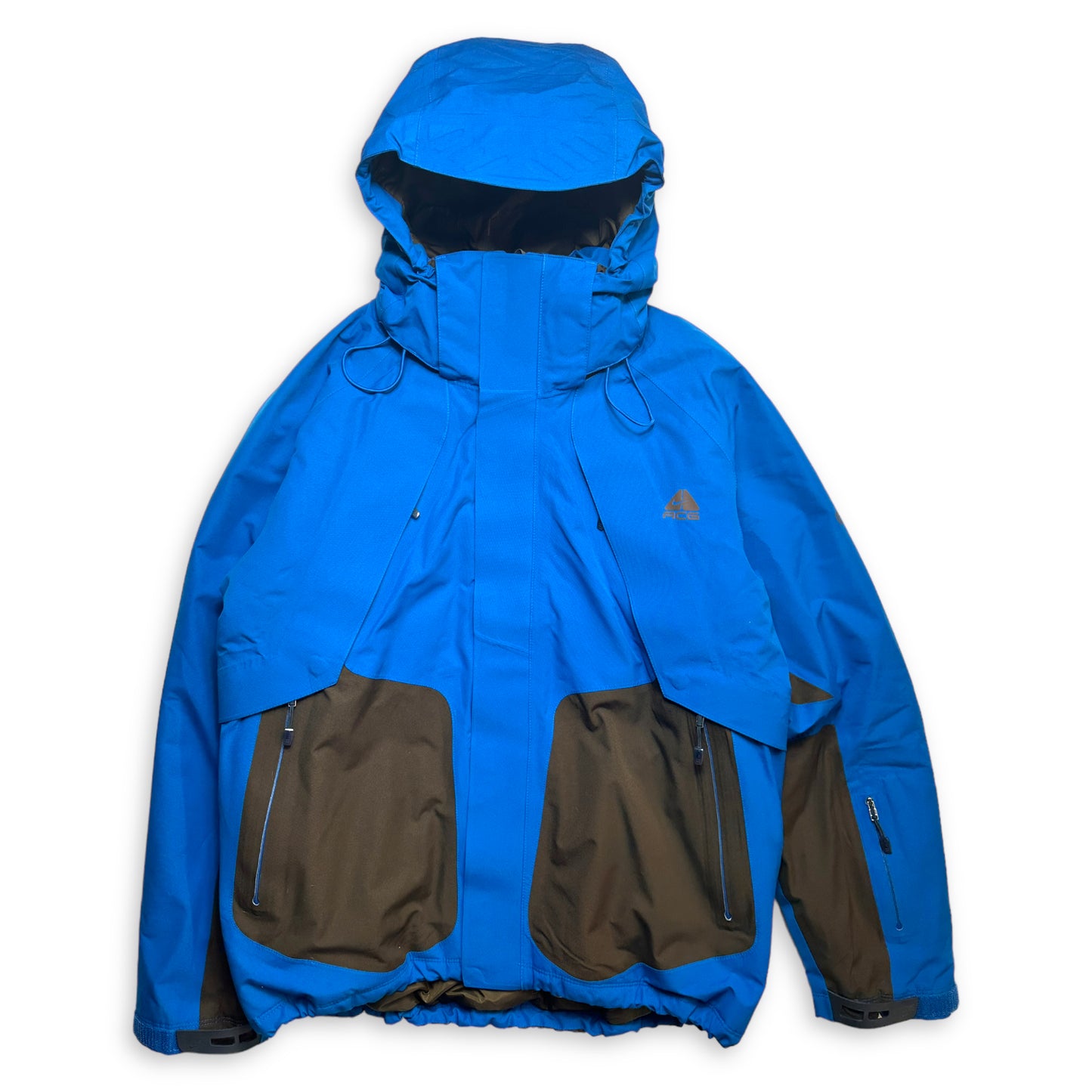 2006 Nike ACG Royal Blue/Brown Gore-Tex Padded Jacket - Medium