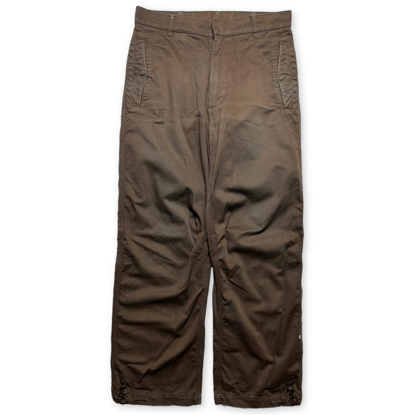 Pantalon en coton épais brodé marron Maharishi - Moyen