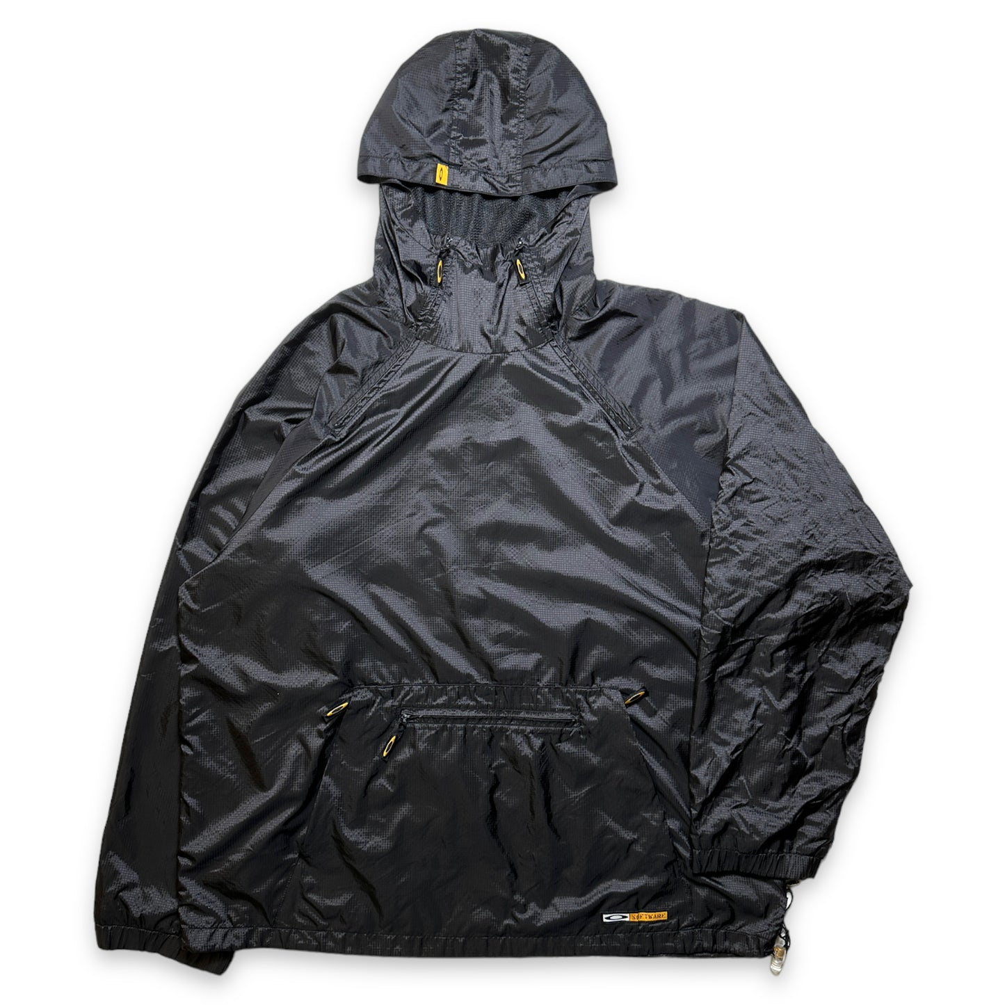 Oakley Software Jet Black Nylon Shimmer Pullover Anorak - Extra Large / Extra Extra Large