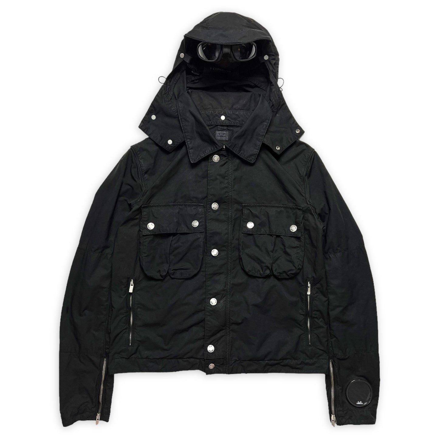 CP Company Baruffaldi Black Technical Hooded Jacket SS08' - Small
