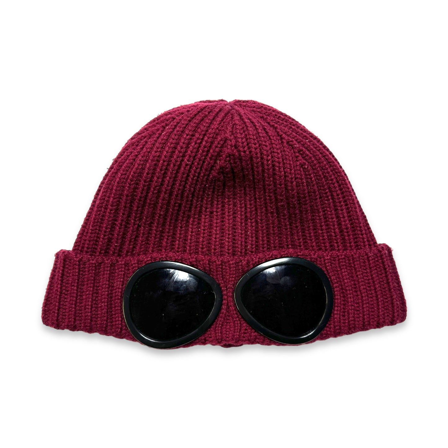CP Company Burgundy Goggle Beanie