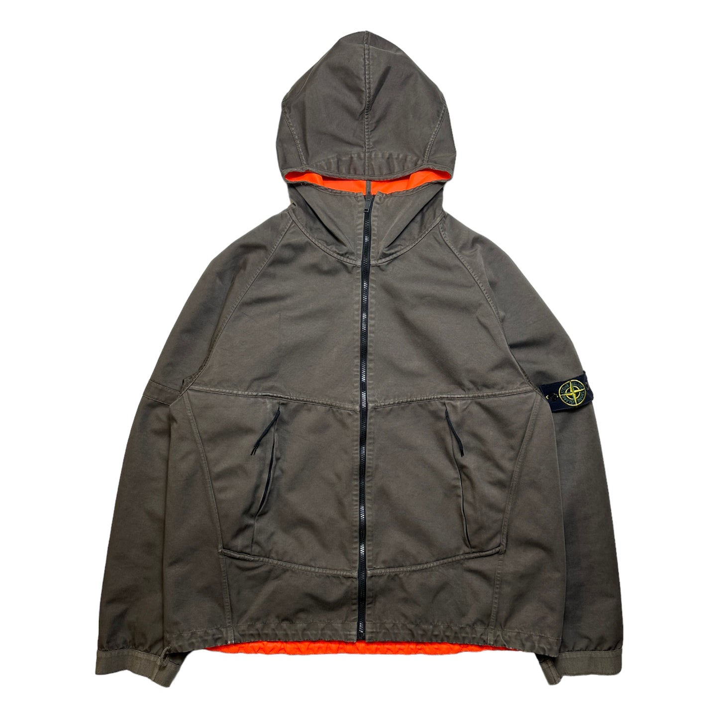 AW05' Stone Island Fluorescent Orange Reversible Jacket - Extra Large / Extra Extra Large