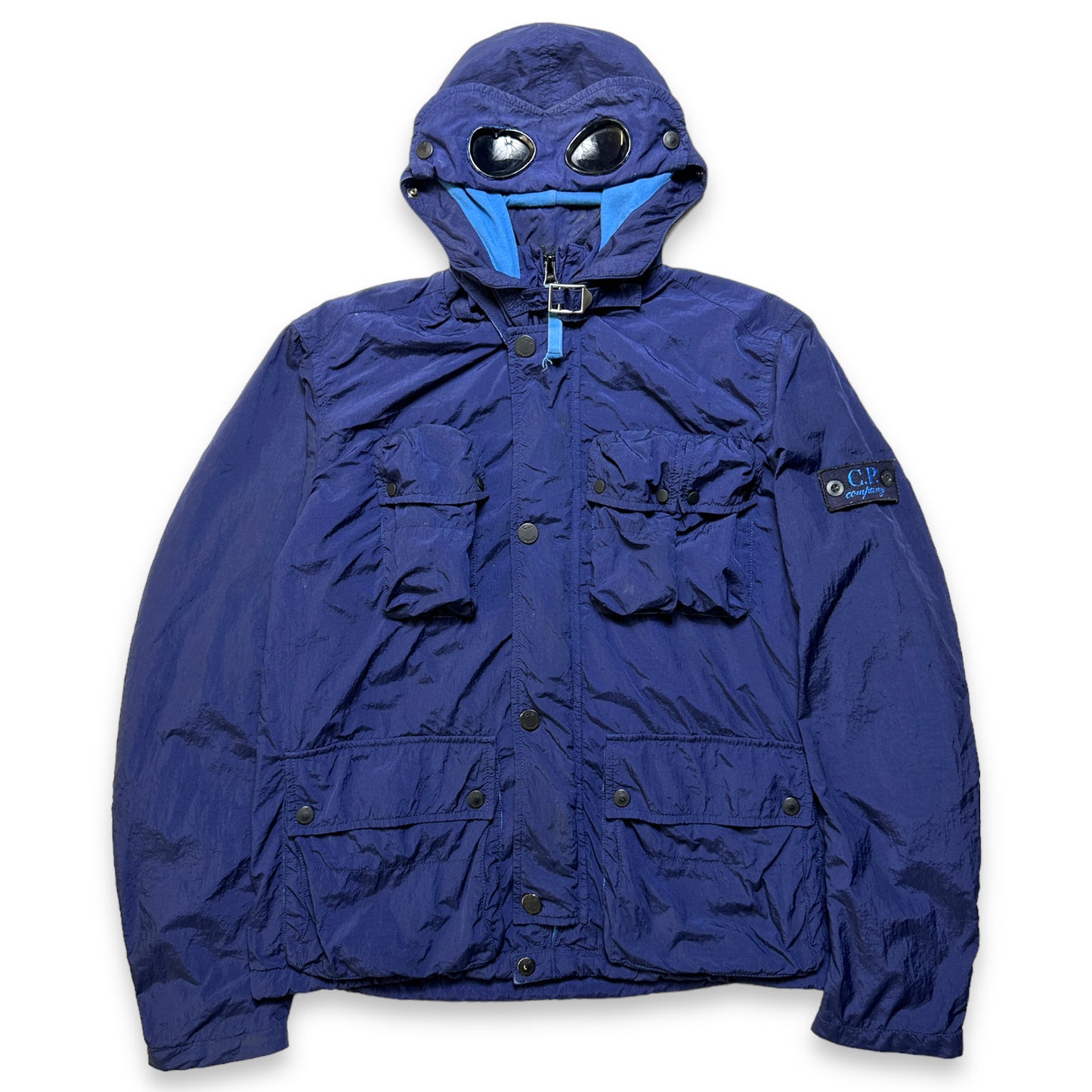Veste de lunettes CP Company Multi Pocket Deep Royal Blue/Navy du début des années 2000 - Extra Small / Small