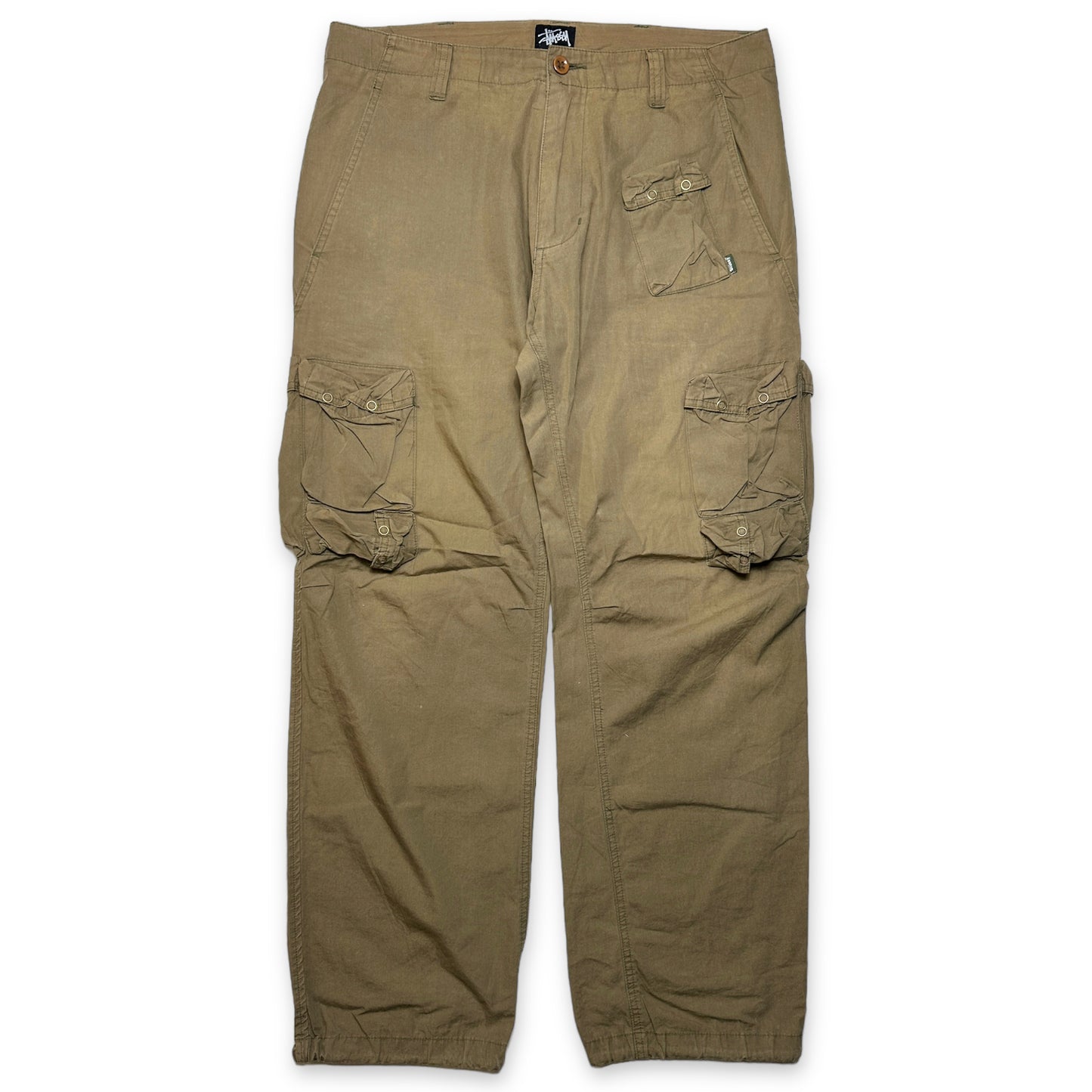 1990 年代 Stüssy マルチ ポケット カーゴ パンツ - ウエスト 34 インチ