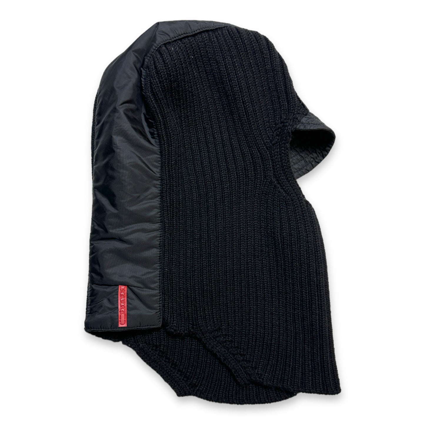 Early 2000's Prada Sport Jet Black Nylon/Knit Balaclava