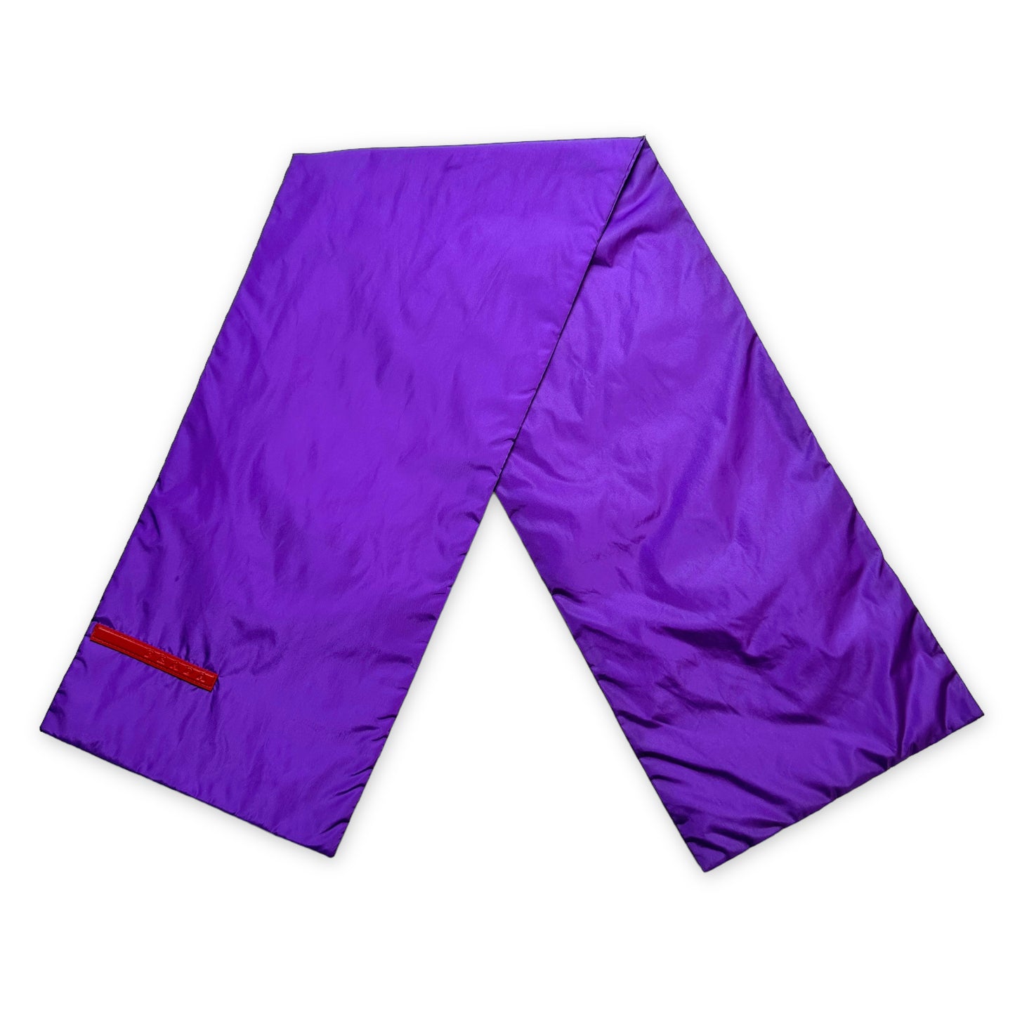 Early 2000's Prada Sport Bright Purple Nylon Padded Scarf