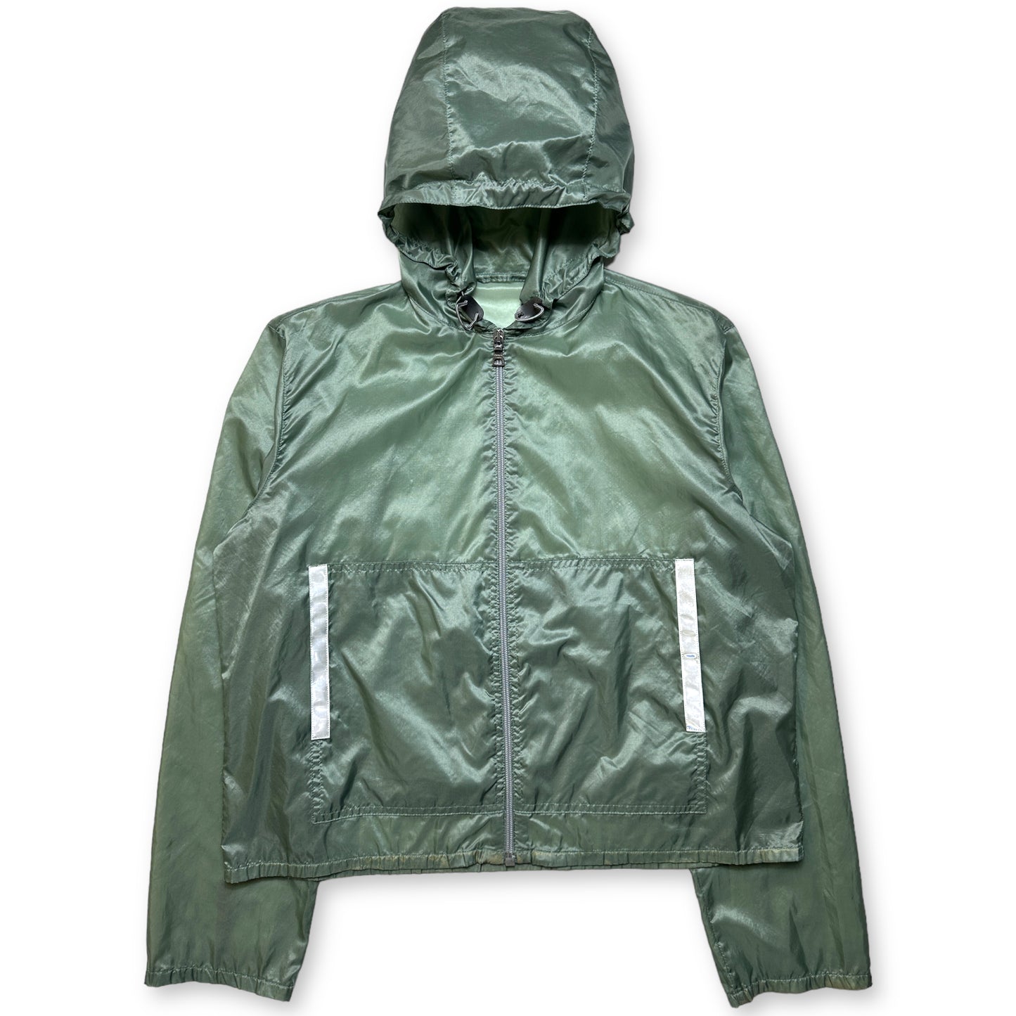 SS99' Prada Runway Veste verte 3M semi-transparente - Petit