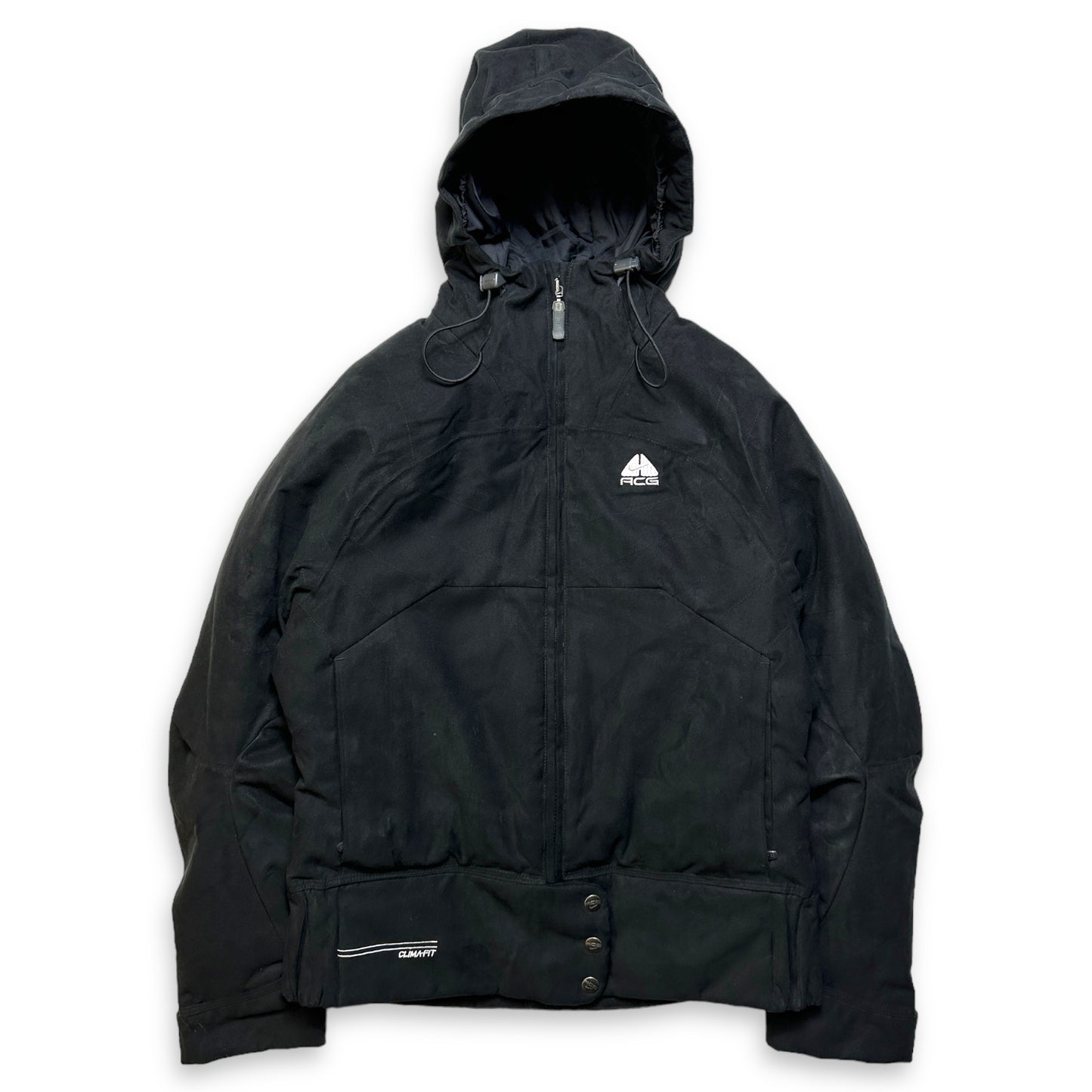 Nike ACG Jet Black Suede Padded Jacket - Small / Medium