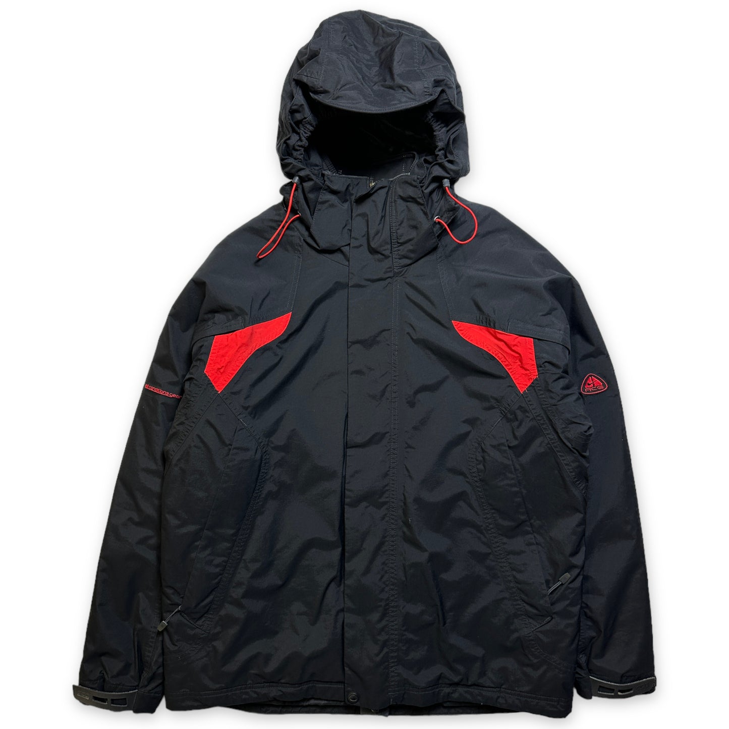 Early 2000's Nike ACG Black/Red 2in1 Padded Jacket - Medium