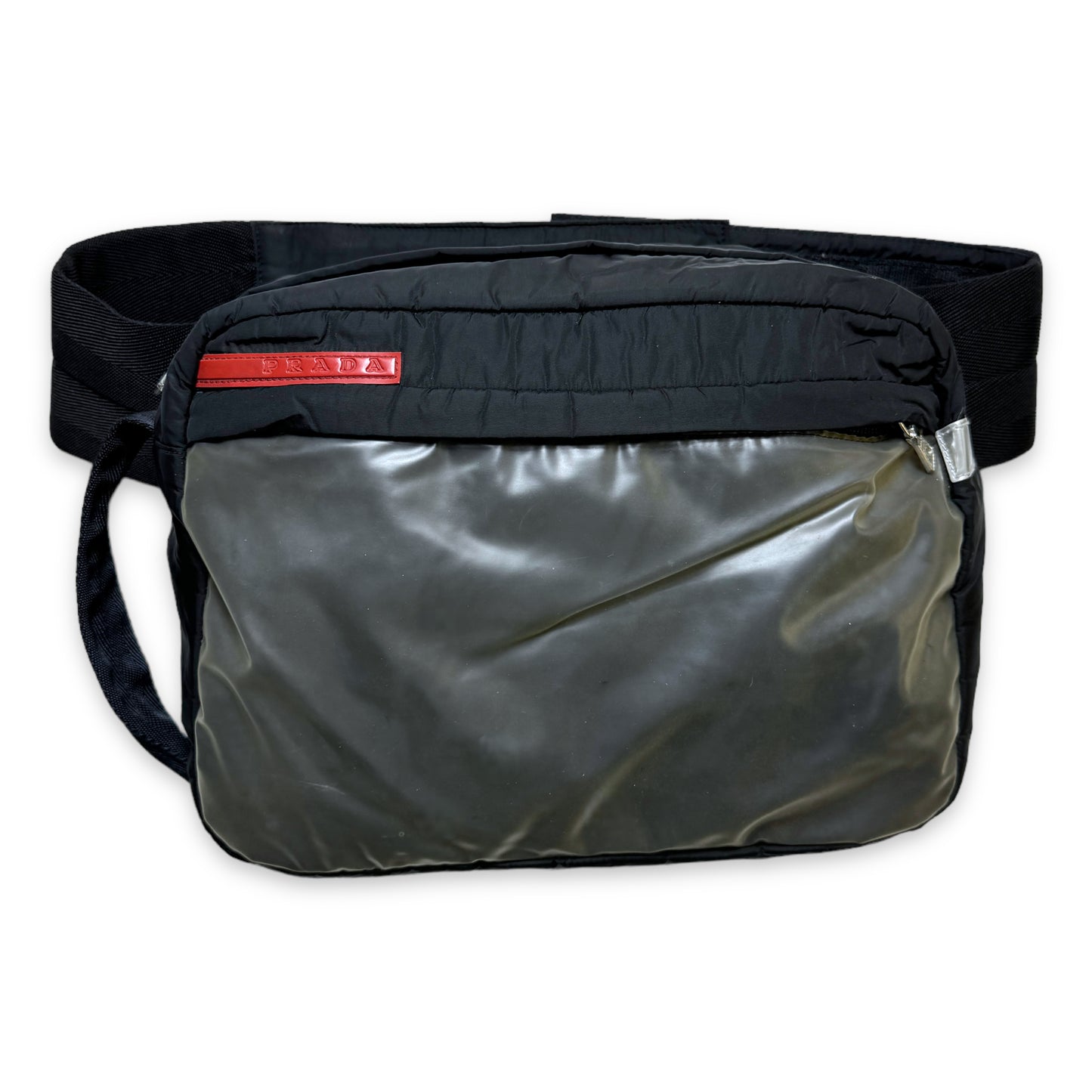 SS99' Prada Sport Pochette en latex Sac bandoulière/taille