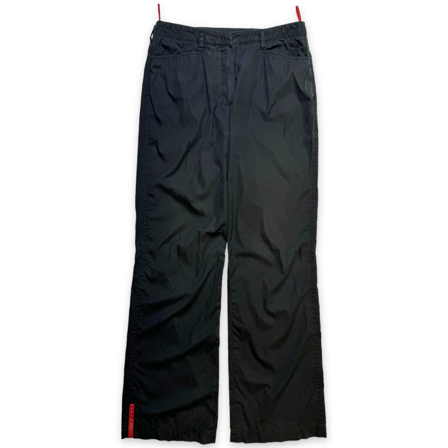 Prada Sport Black Cotton Straight Leg Pant - 30" Waist