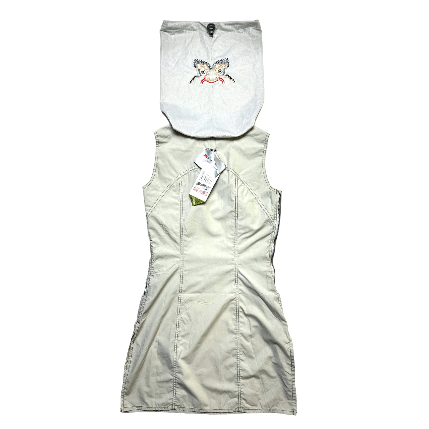 Early 2000's Maharishi Embroidered Mask High Neck Dress - Womens 4-6