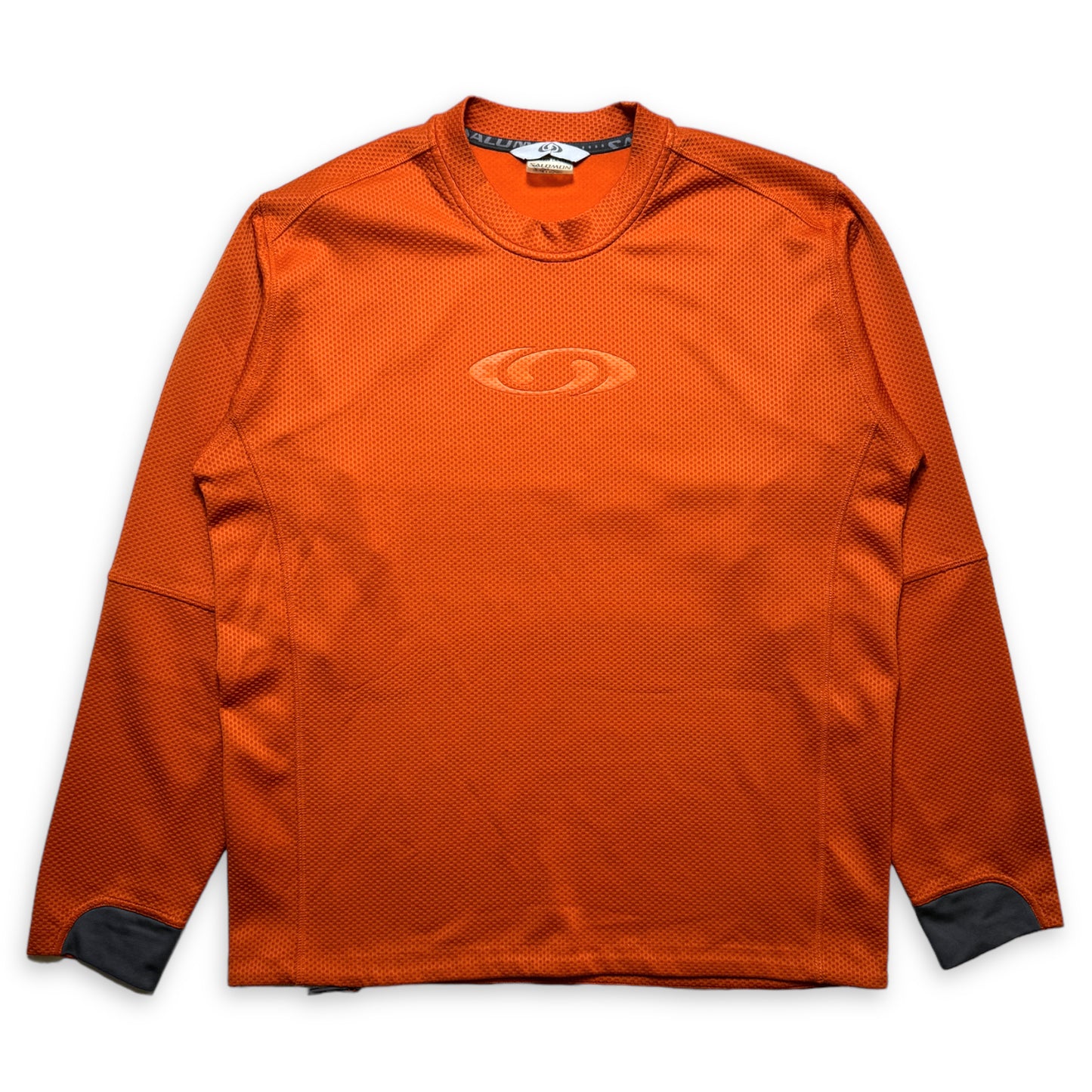 Early 2000's Salomon Bright Orange Mesh Crewneck - Extra Large