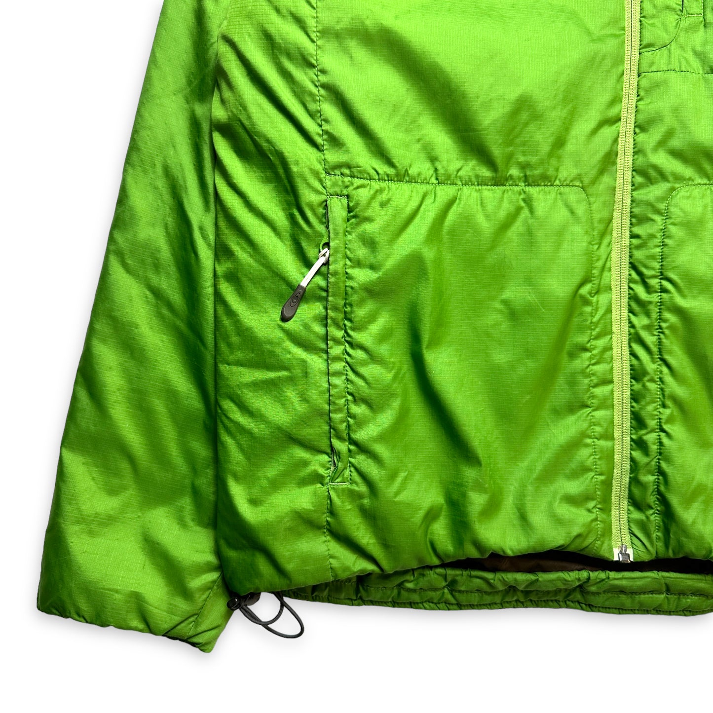 Veste rembourrée Salomon Bright Green du début des années 2000 - Moyenne / Grande