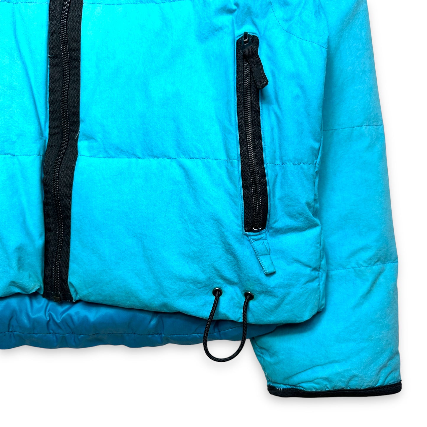 Veste en duvet en coton ciré Stone Island du début des années 2000 - Petite / Moyenne