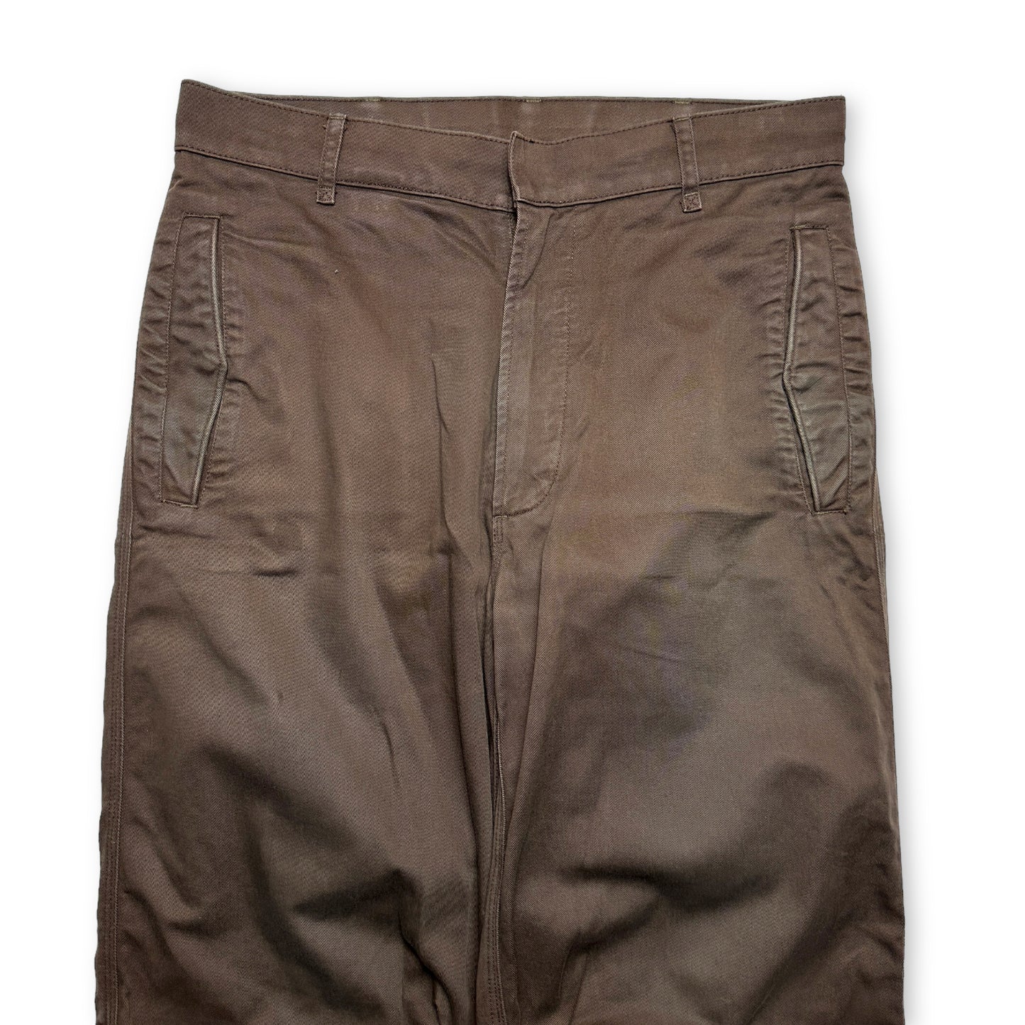 Pantalon en coton épais brodé marron Maharishi - Moyen
