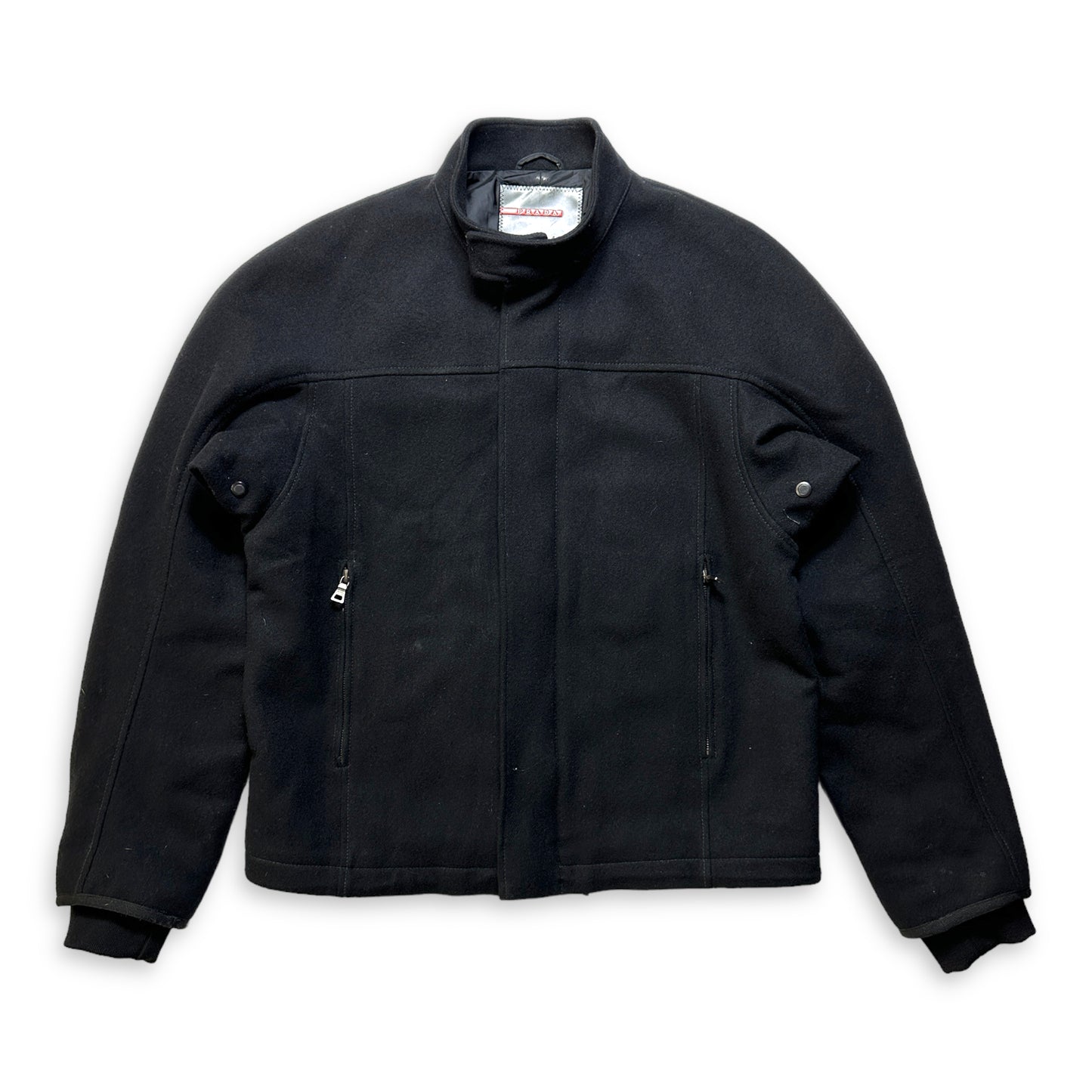 Veste en laine noire Prada Sport Jet - Moyenne
