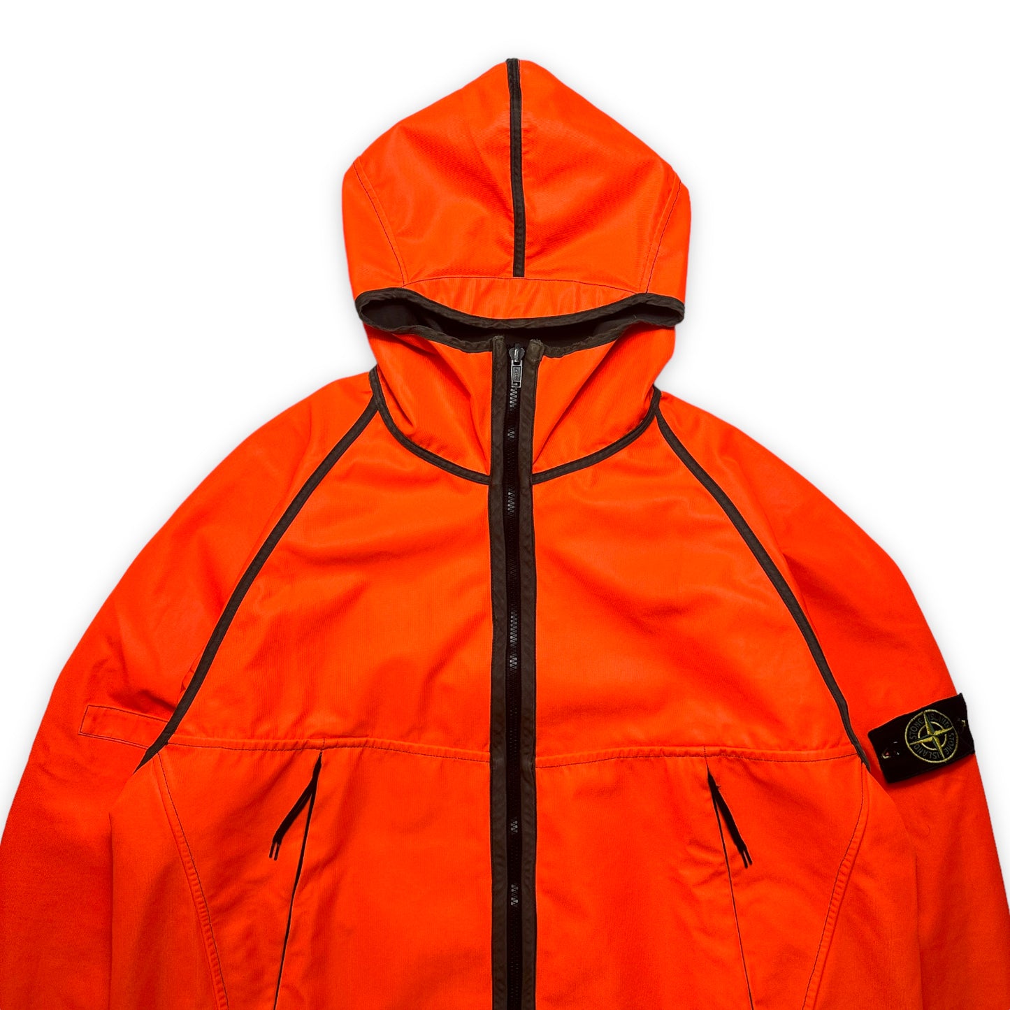 AW05' Stone Island Fluorescent Orange Reversible Jacket - Extra Large / Extra Extra Large