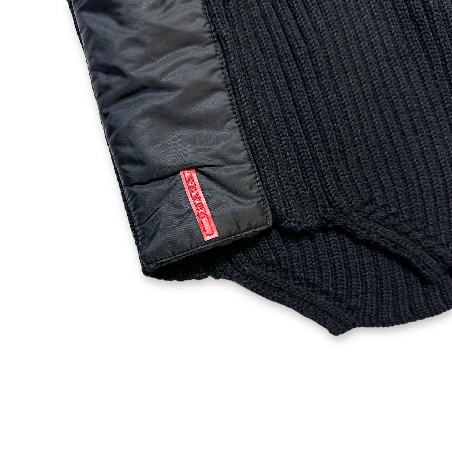 Early 2000's Prada Sport Jet Black Nylon/Knit Balaclava