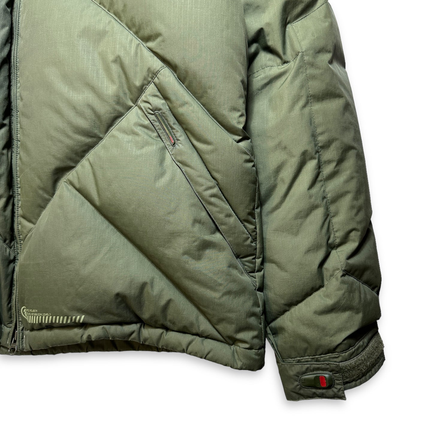 Analog Green Rip-Stop Multi-Pocket Puffer
