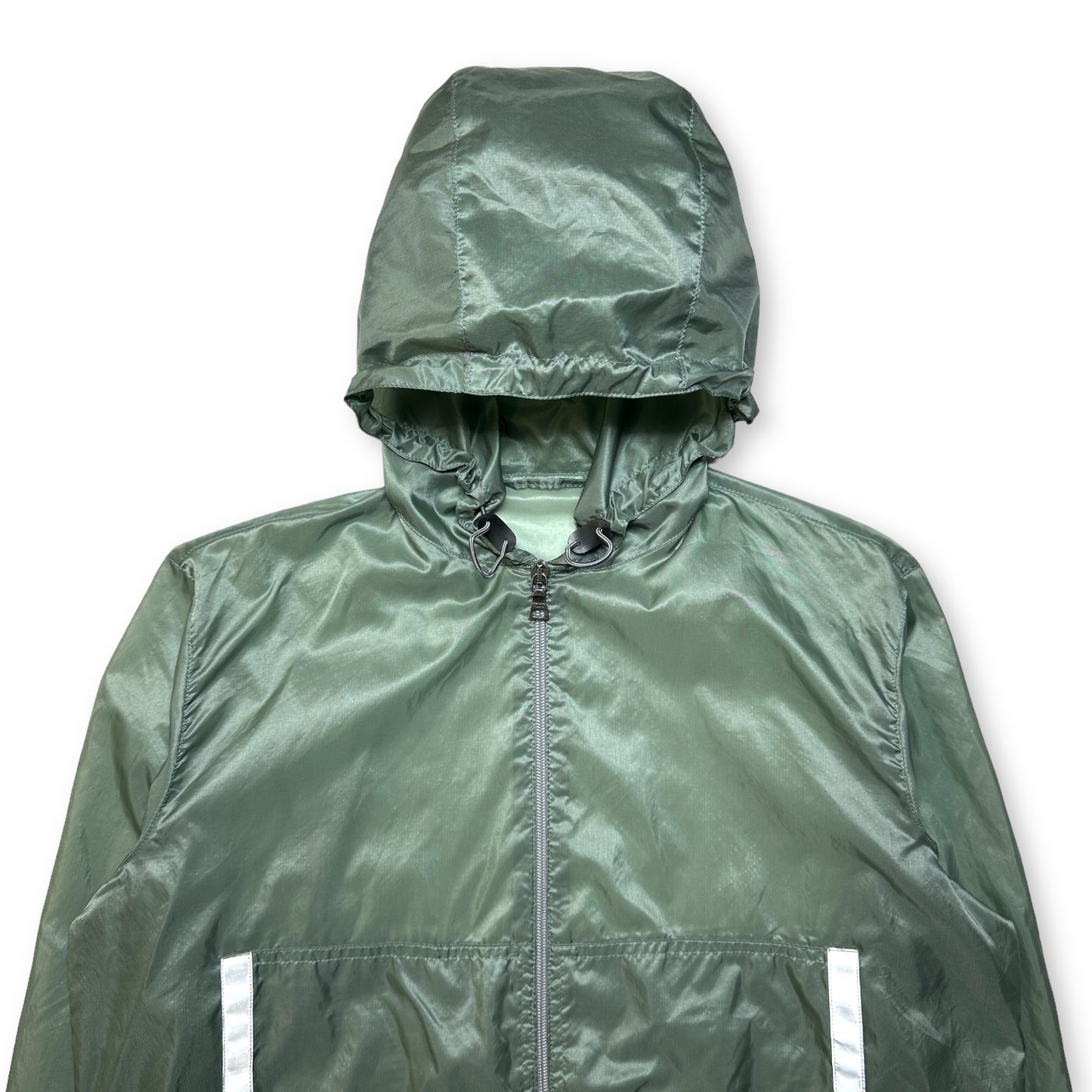 SS99' Prada Runway Veste verte 3M semi-transparente - Petit