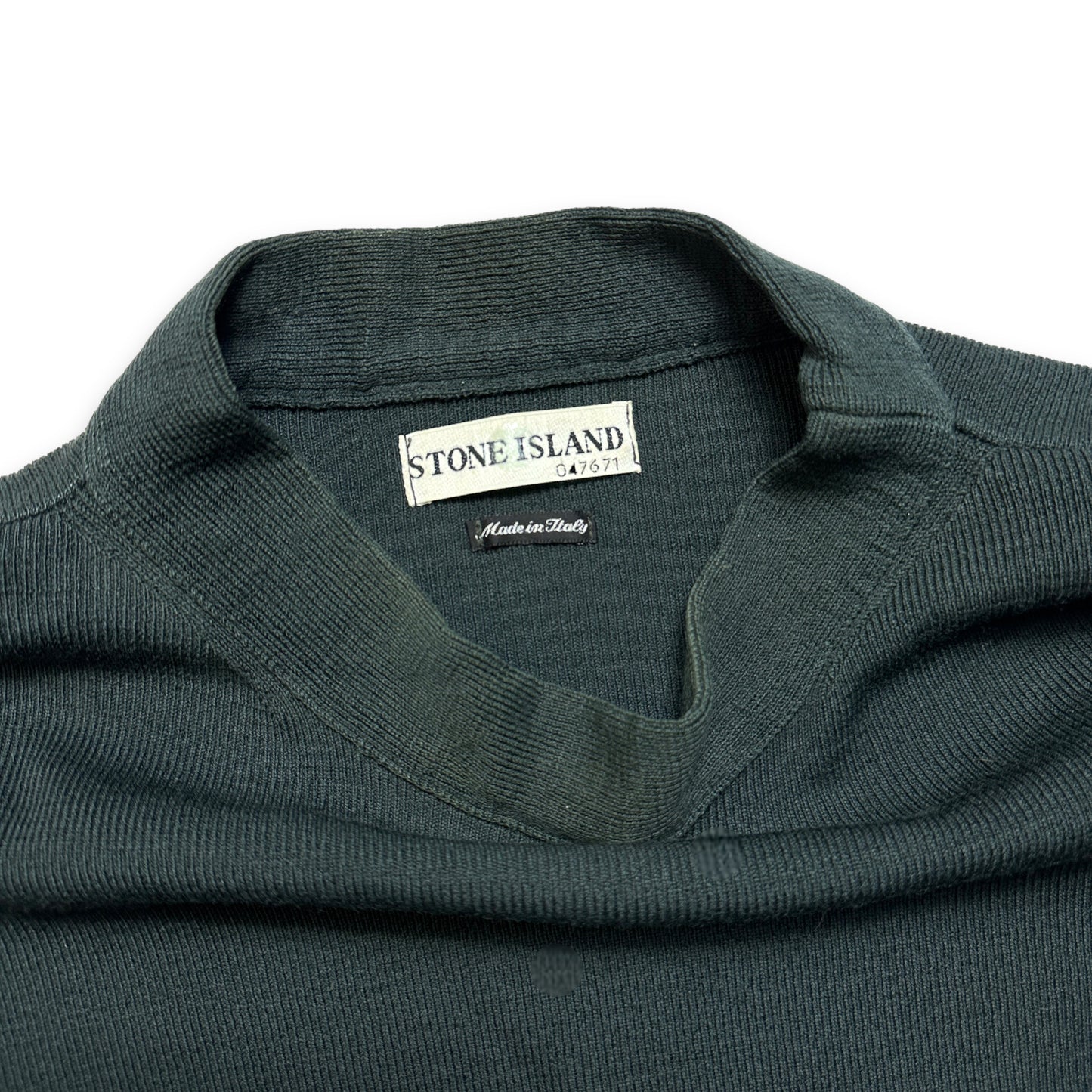 Pull Stone Island Deep Forest Green Mockneck de la fin des années 1990 - Moyen