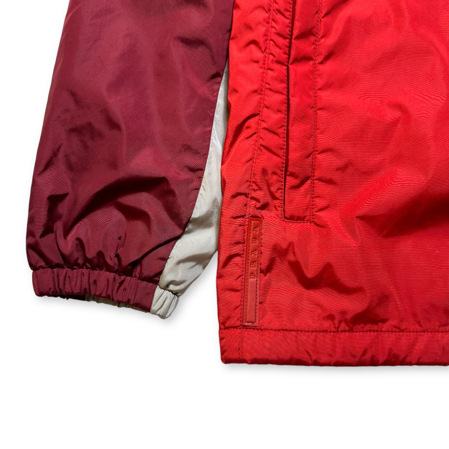 Prada Sport Red/Silver/Burgundy Padded Jacket