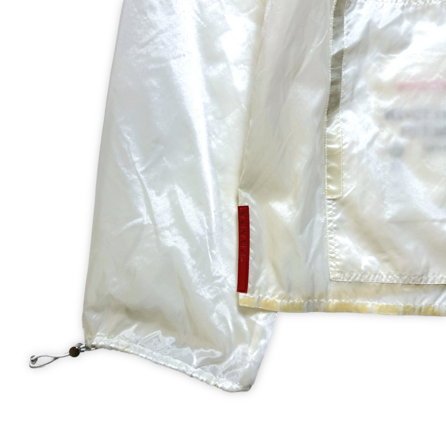 SS99' Veste semi-transparente en polyuréthane 2 en 1 Prada Sport - Grand / Extra Large